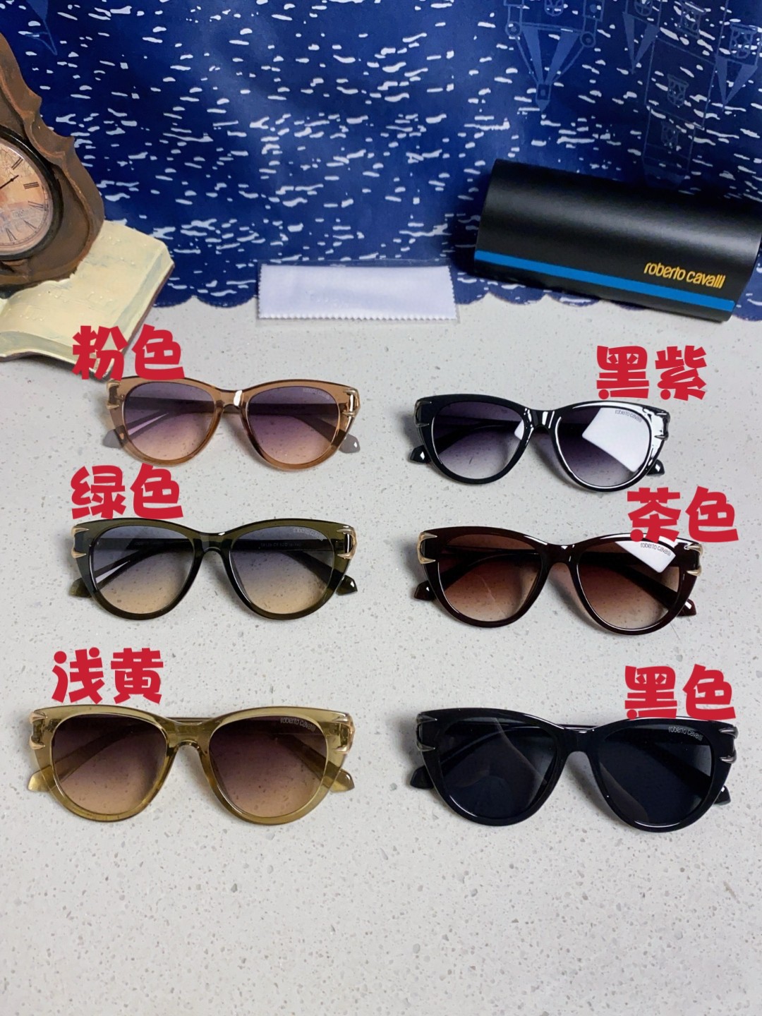  RobertoCavalli罗伯特 2025年新款偏光太阳镜女士韩版潮时尚圆脸墨镜防紫外线眼镜