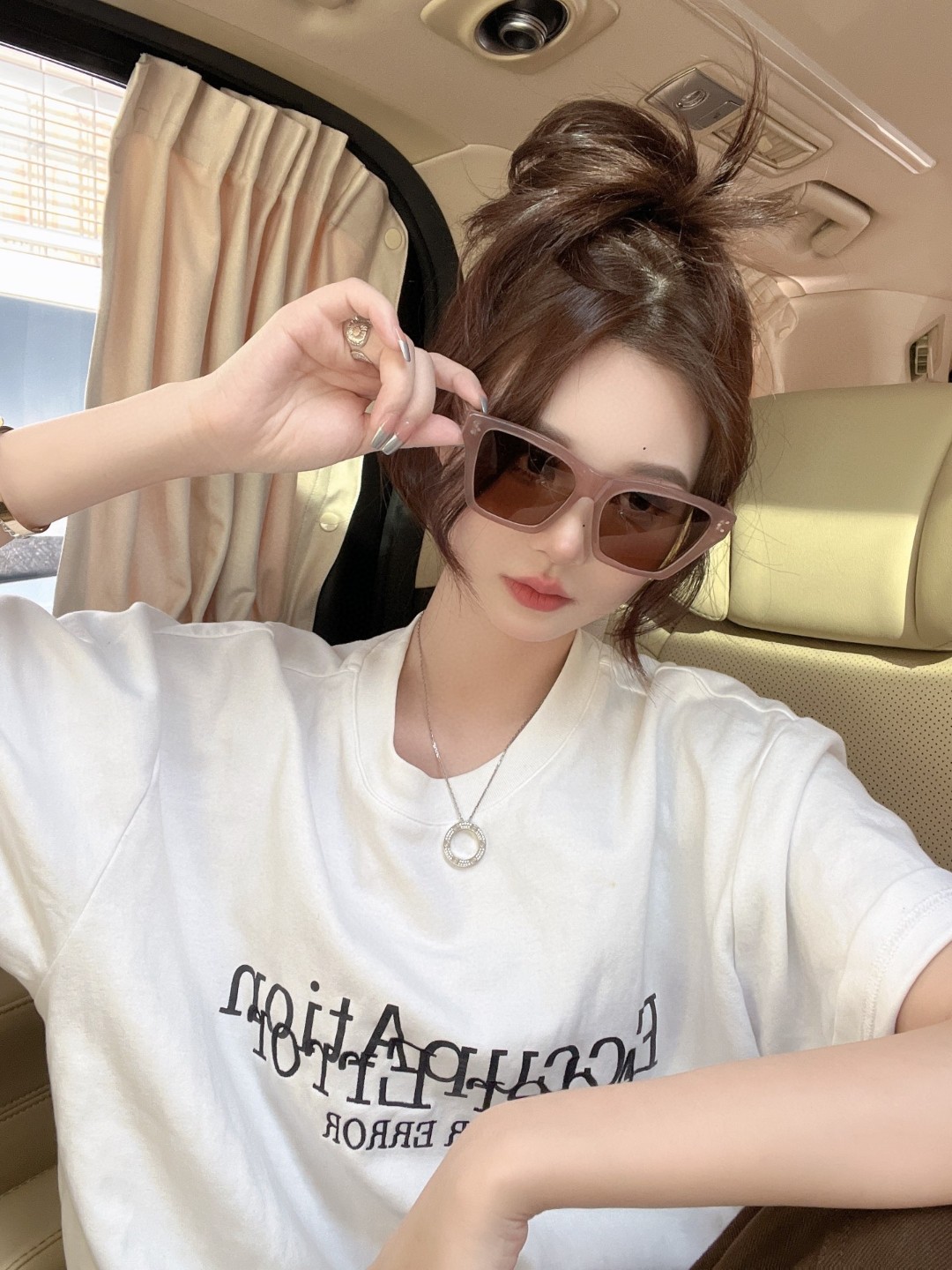 Celine赛琳 2025新品方形太阳眼镜女圆脸CL40041N时尚个性遮阳墨镜男女通用防紫外线