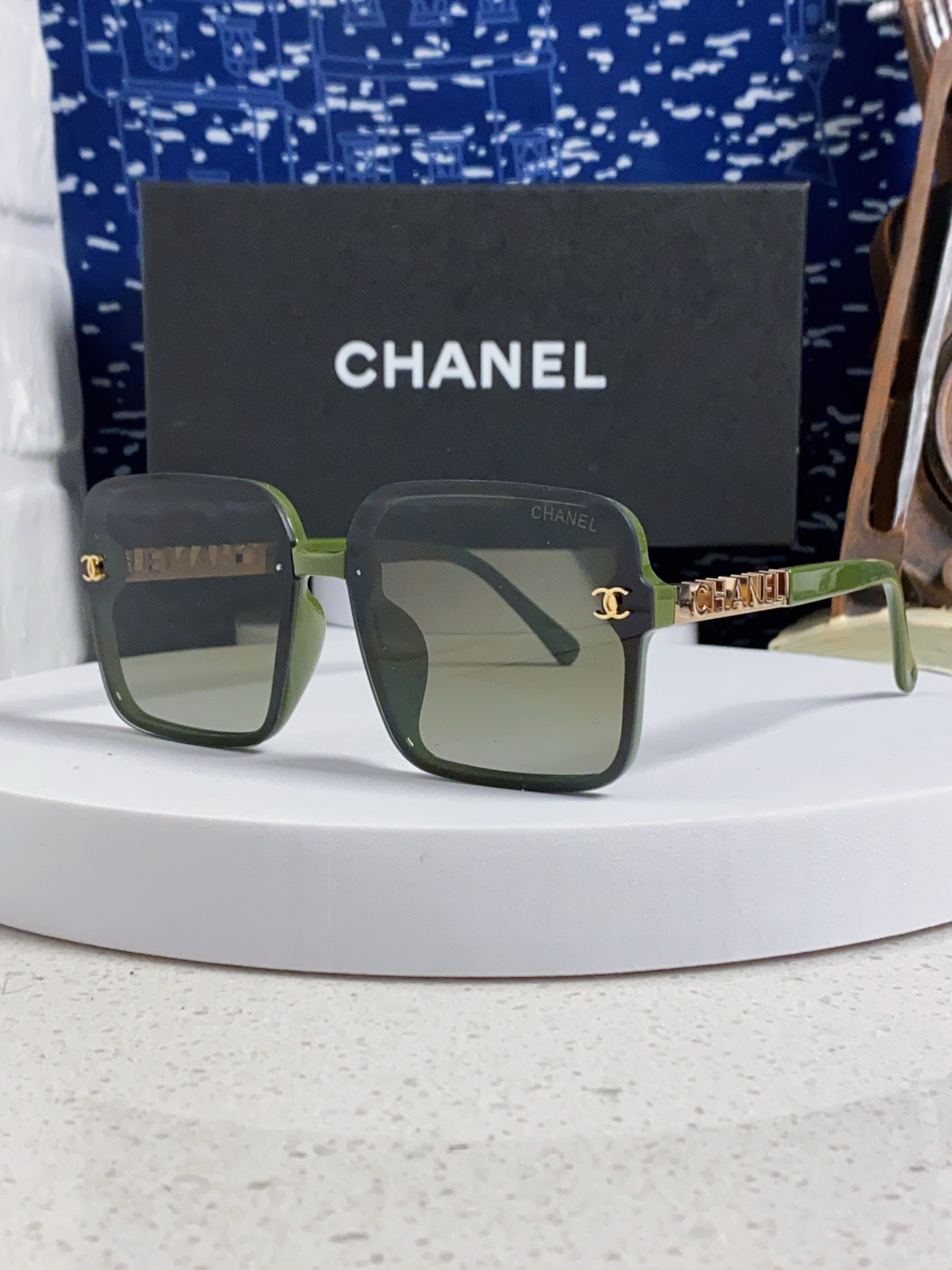  Chanel香奈儿 2025最新款爆款 女款太阳镜防紫外线墨镜高级感大脸圆脸复古眼镜素颜神器 方框时尚