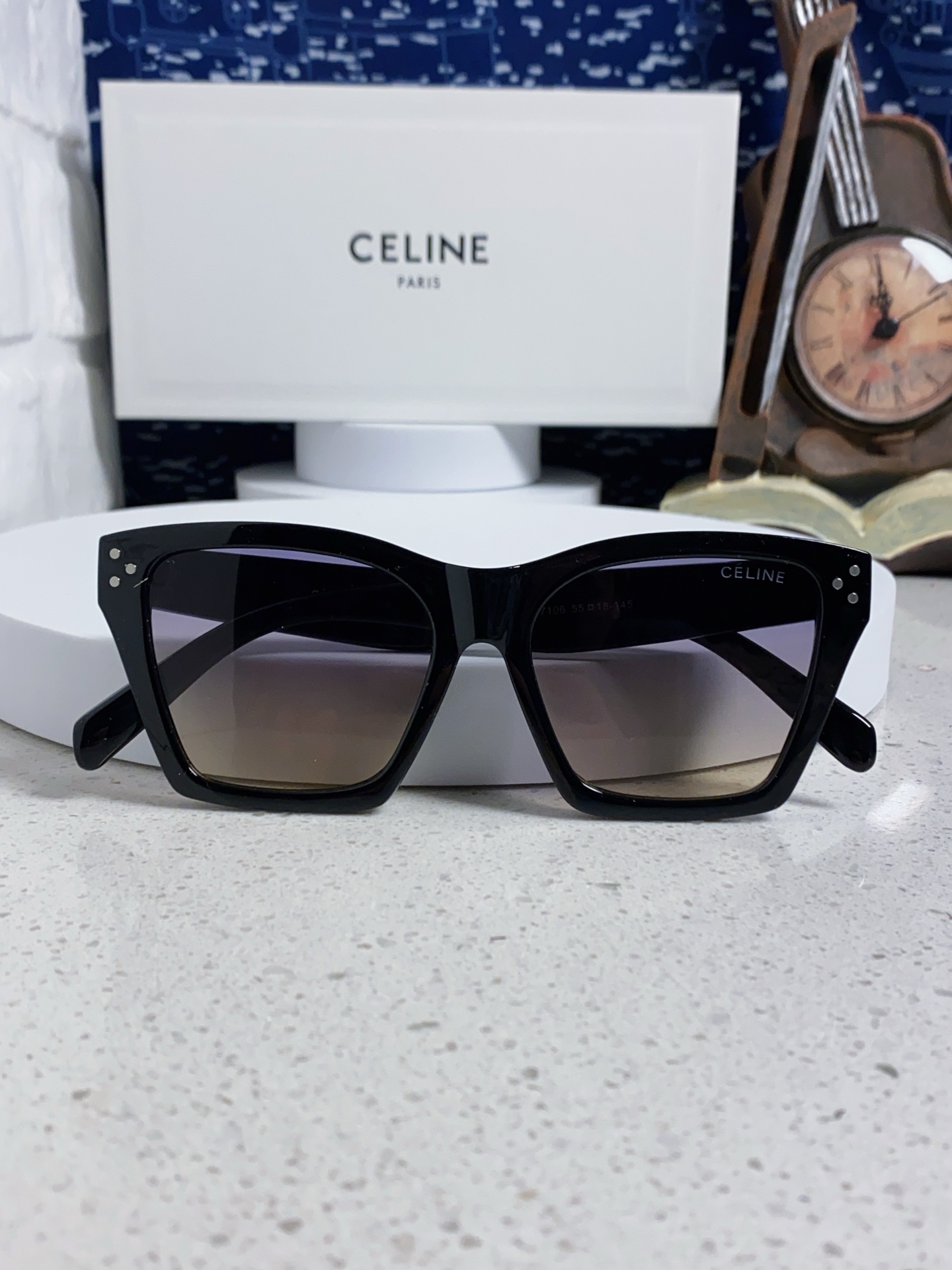  Celine赛琳 2025新品方形太阳眼镜女圆脸CL40041N时尚个性遮阳墨镜男女通用防紫外线