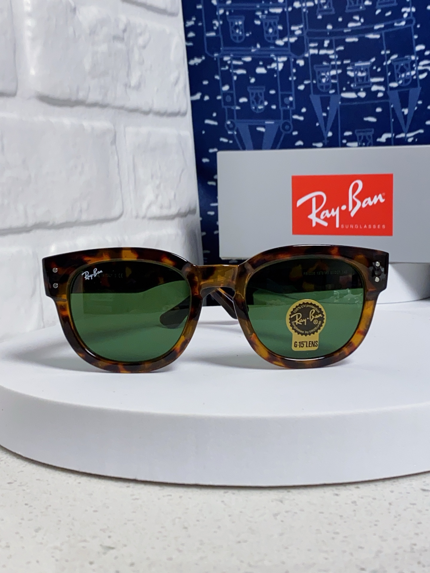  RayBan雷朋 2025新款强化玻璃墨镜男士大框太阳眼镜遮阳防紫外线防风沙骑车专用 RB0298