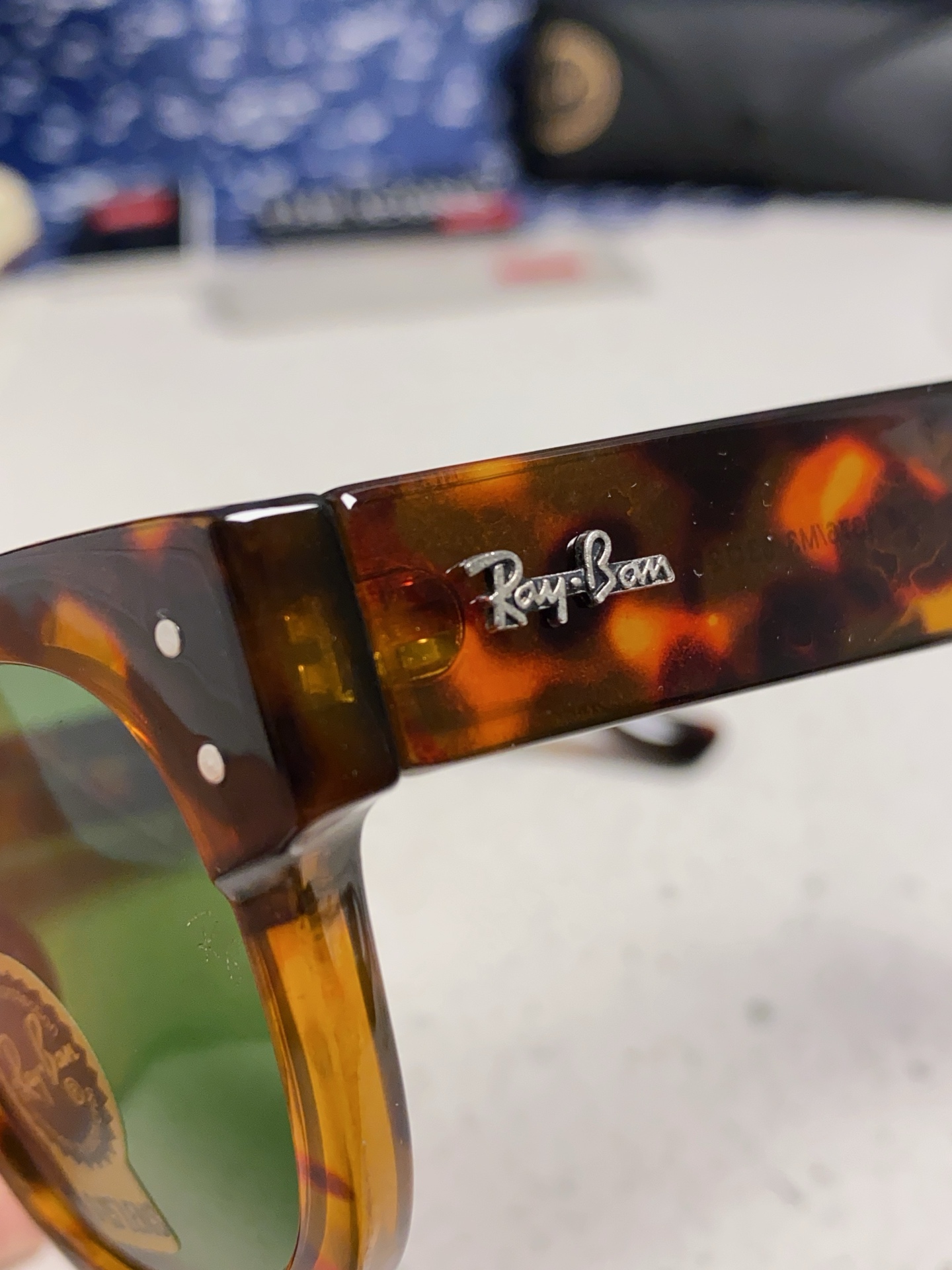  RayBan雷朋 2025新款强化玻璃墨镜男士大框太阳眼镜遮阳防紫外线防风沙骑车专用 RB0298