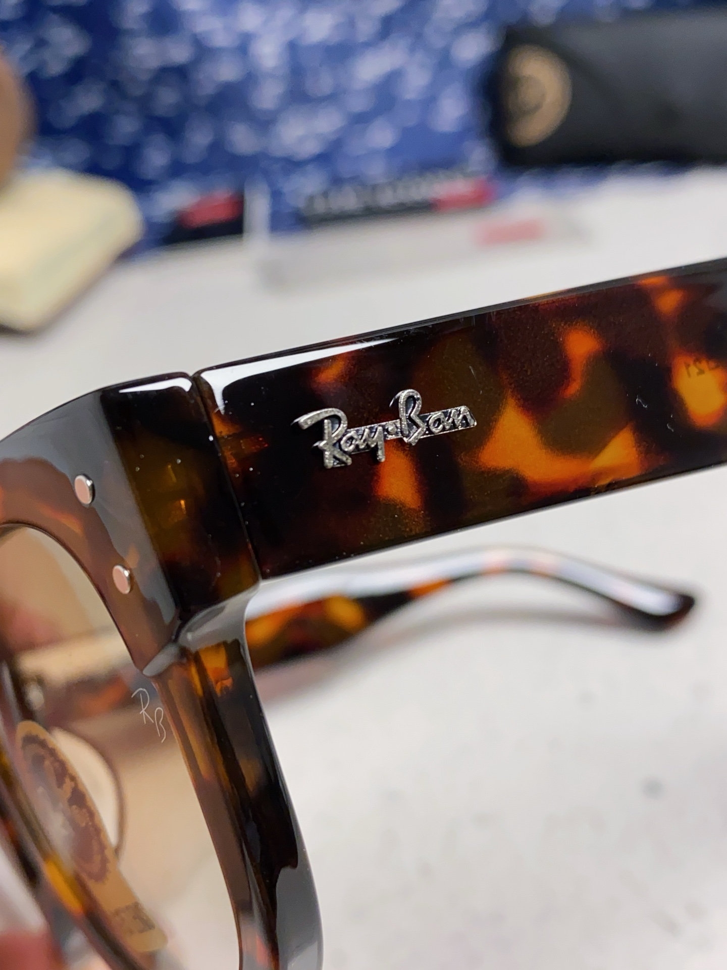  RayBan雷朋 2025新款强化玻璃墨镜男士大框太阳眼镜遮阳防紫外线防风沙骑车专用 RB0298