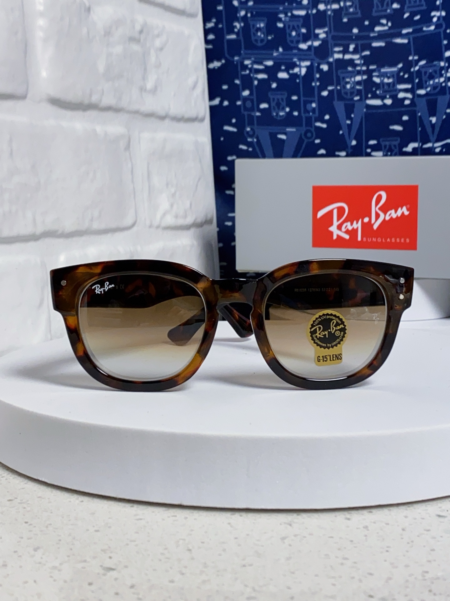  RayBan雷朋 2025新款强化玻璃墨镜男士大框太阳眼镜遮阳防紫外线防风沙骑车专用 RB0298