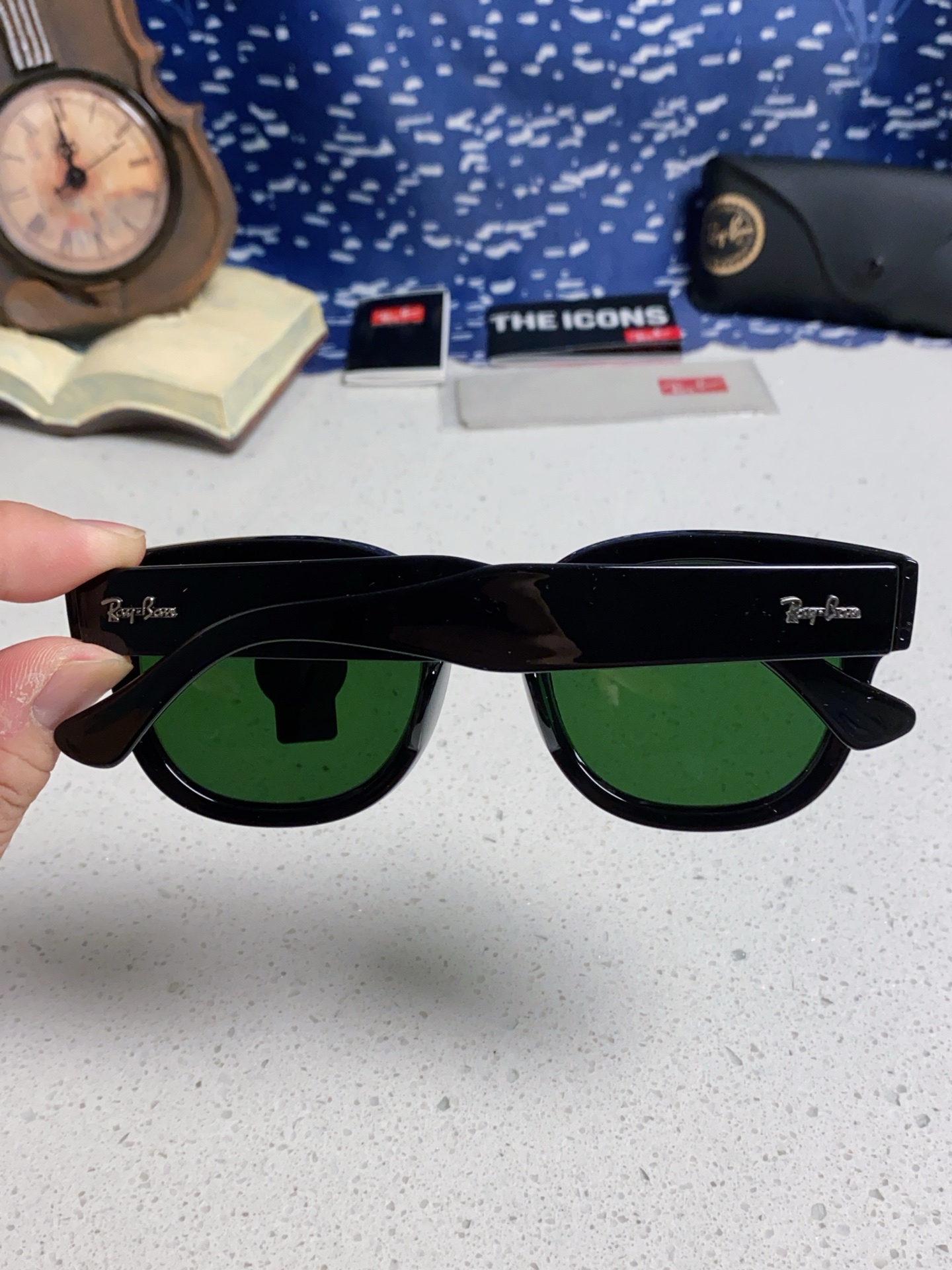 RayBan雷朋 2025新款强化玻璃墨镜男士大框太阳眼镜遮阳防紫外线防风沙骑车专用 RB0298