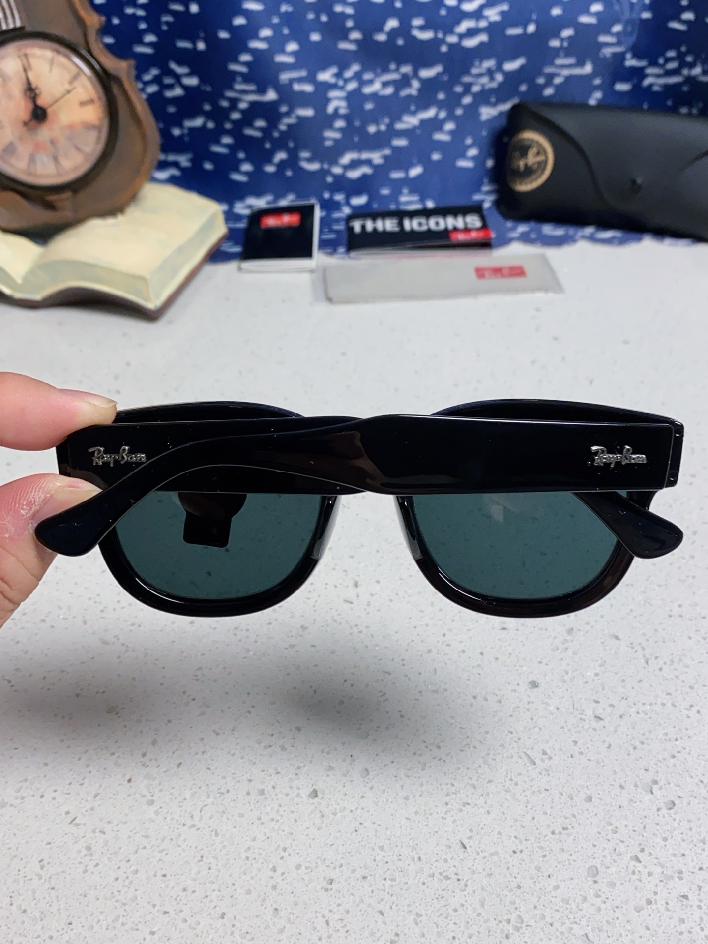  RayBan雷朋 2025新款强化玻璃墨镜男士大框太阳眼镜遮阳防紫外线防风沙骑车专用 RB0298