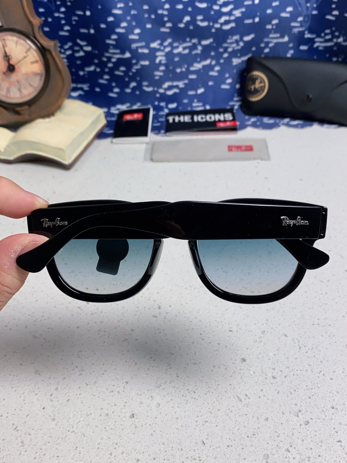  RayBan雷朋 2025新款强化玻璃墨镜男士大框太阳眼镜遮阳防紫外线防风沙骑车专用 RB0298