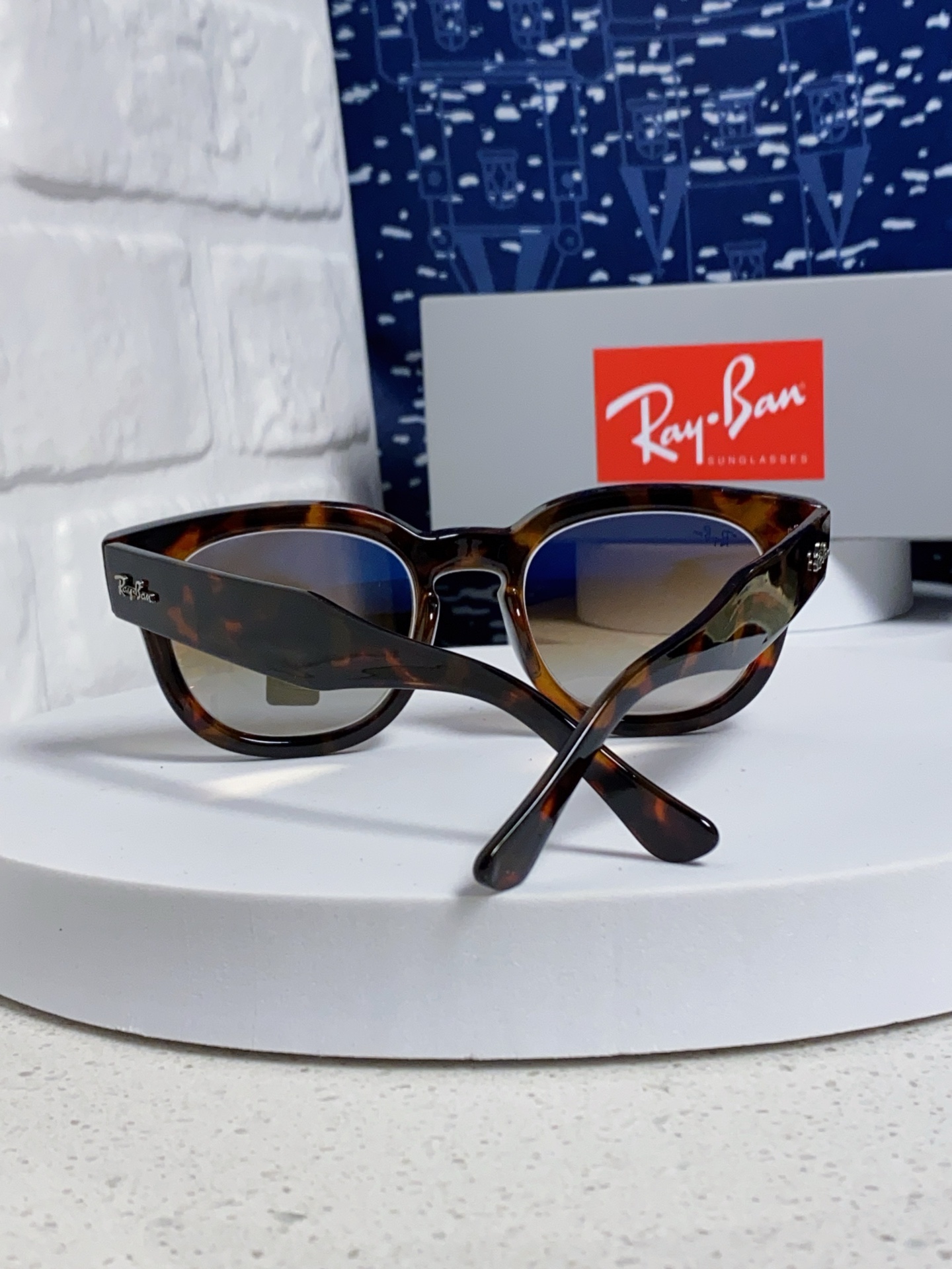  RayBan雷朋 2025新款强化玻璃墨镜男士大框太阳眼镜遮阳防紫外线防风沙骑车专用 RB0298