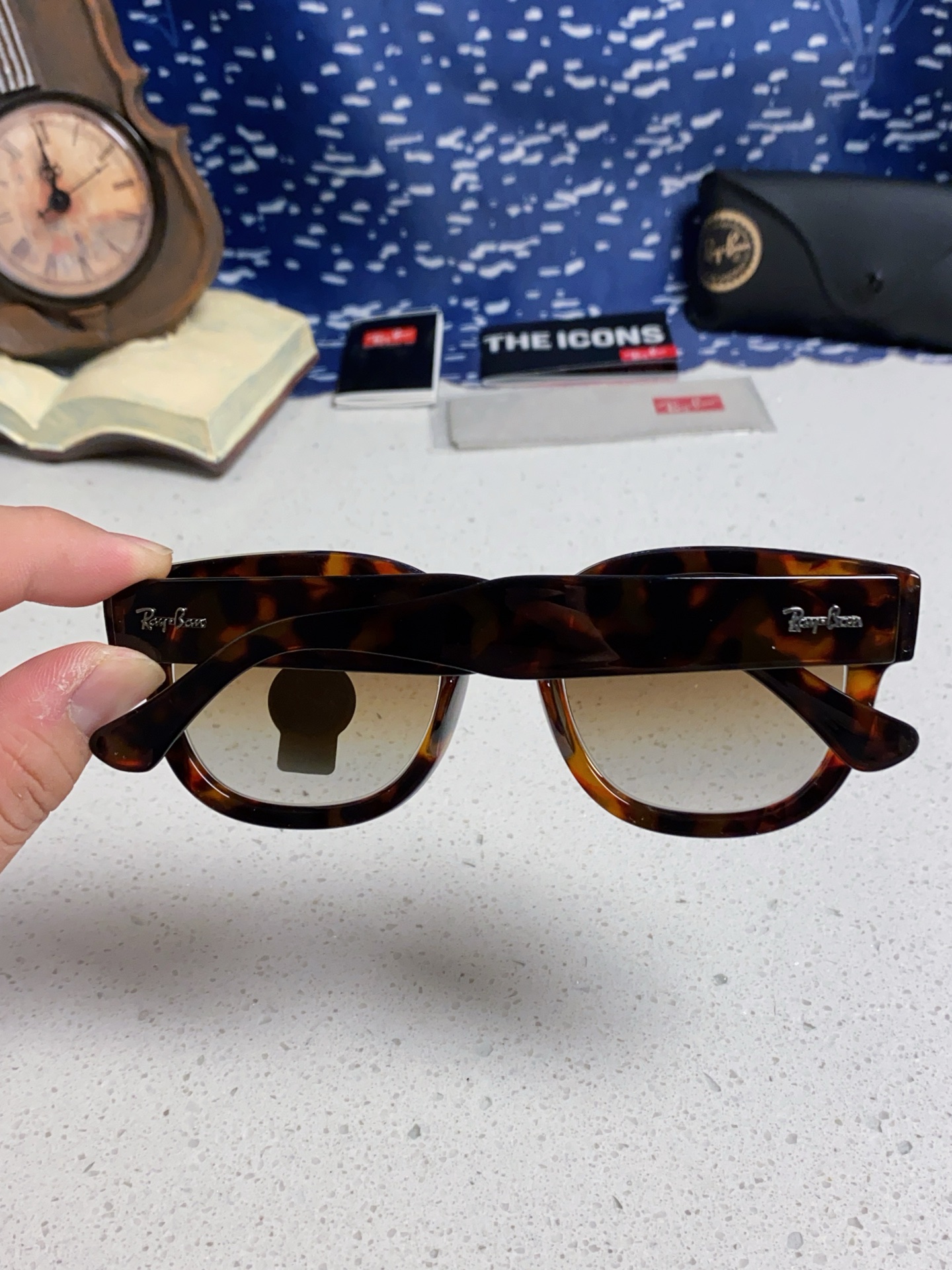  RayBan雷朋 2025新款强化玻璃墨镜男士大框太阳眼镜遮阳防紫外线防风沙骑车专用 RB0298
