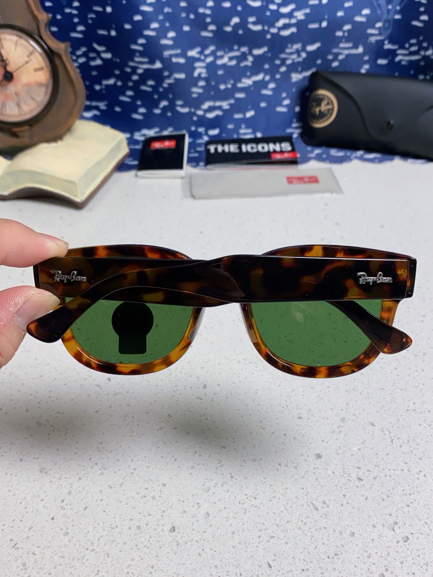  RayBan雷朋 2025新款强化玻璃墨镜男士大框太阳眼镜遮阳防紫外线防风沙骑车专用 RB0298