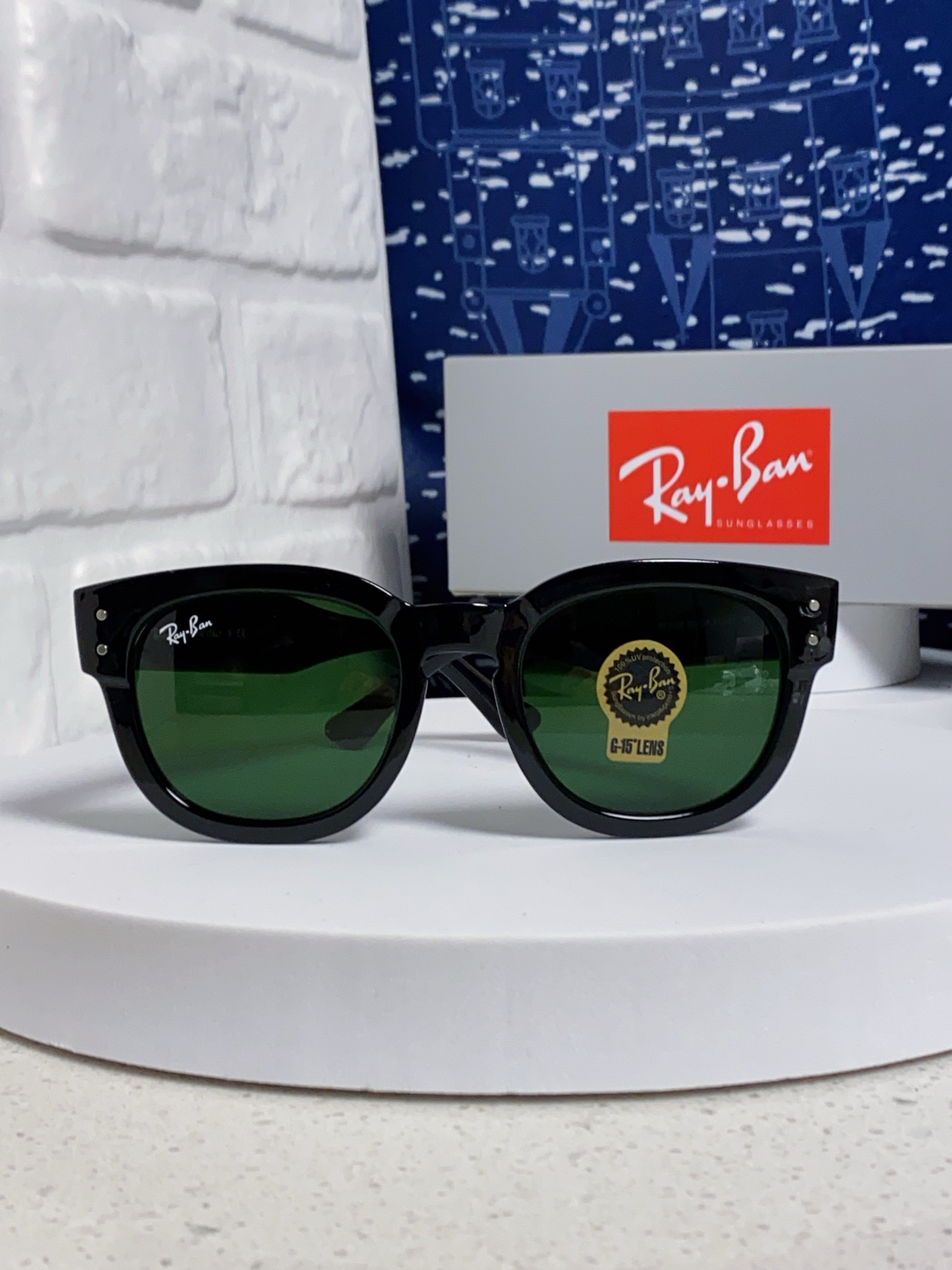  RayBan雷朋 2025新款强化玻璃墨镜男士大框太阳眼镜遮阳防紫外线防风沙骑车专用 RB0298