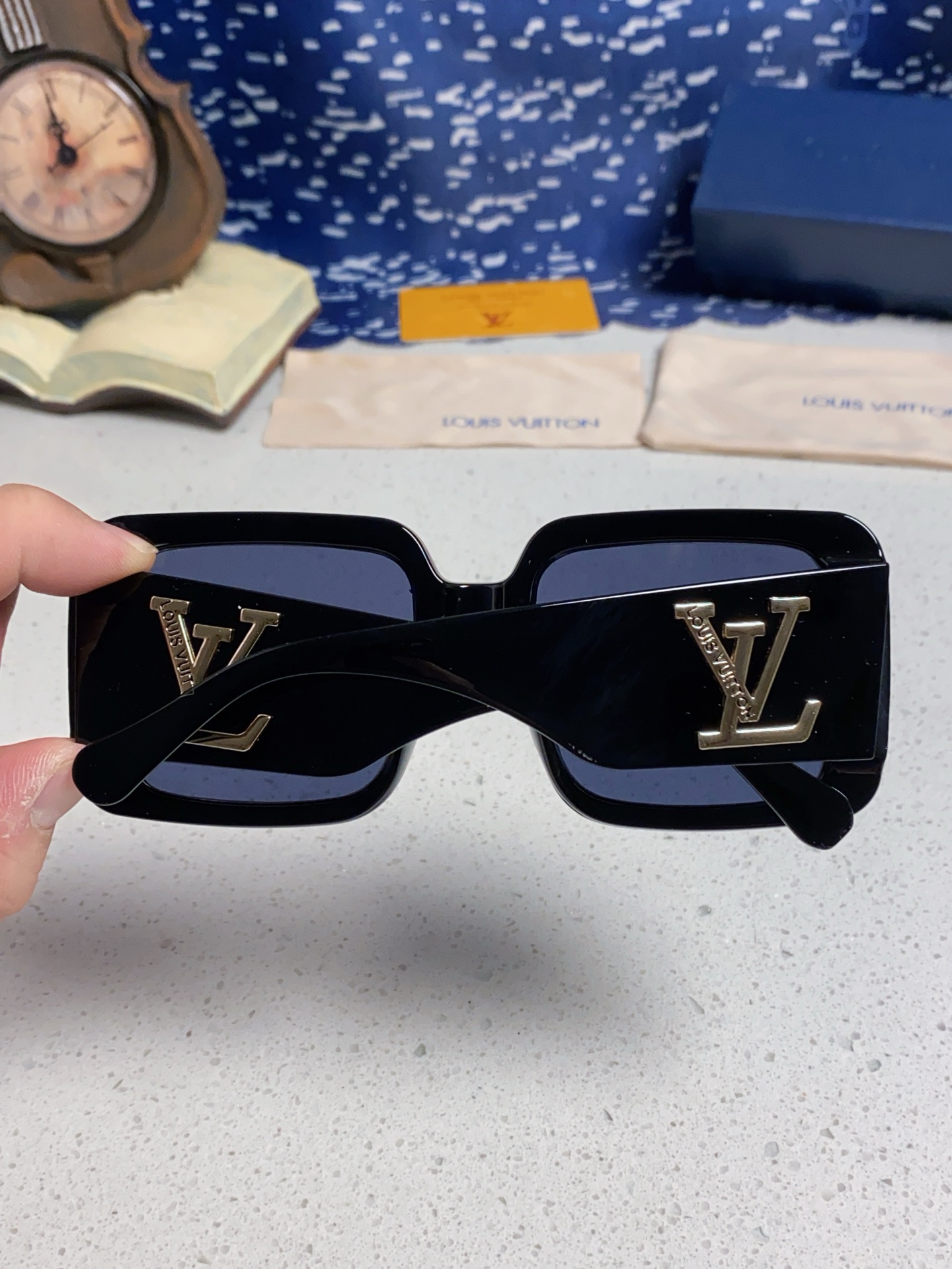  LouisVuitton路易威登 2025款欧美高端方框瘦脸太阳眼欧洲站女网红开车专用墨镜