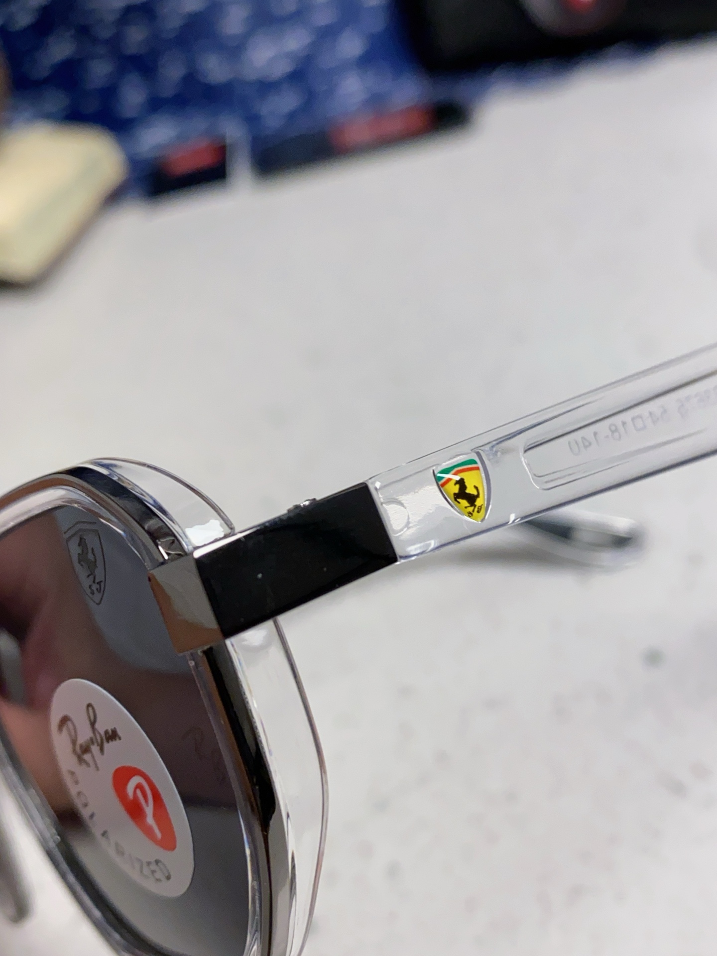  RayBan雷朋法拉利联名 2025新款偏光镜片墨镜遮阳个性双梁男女通用 开车镜太阳镜RB3675