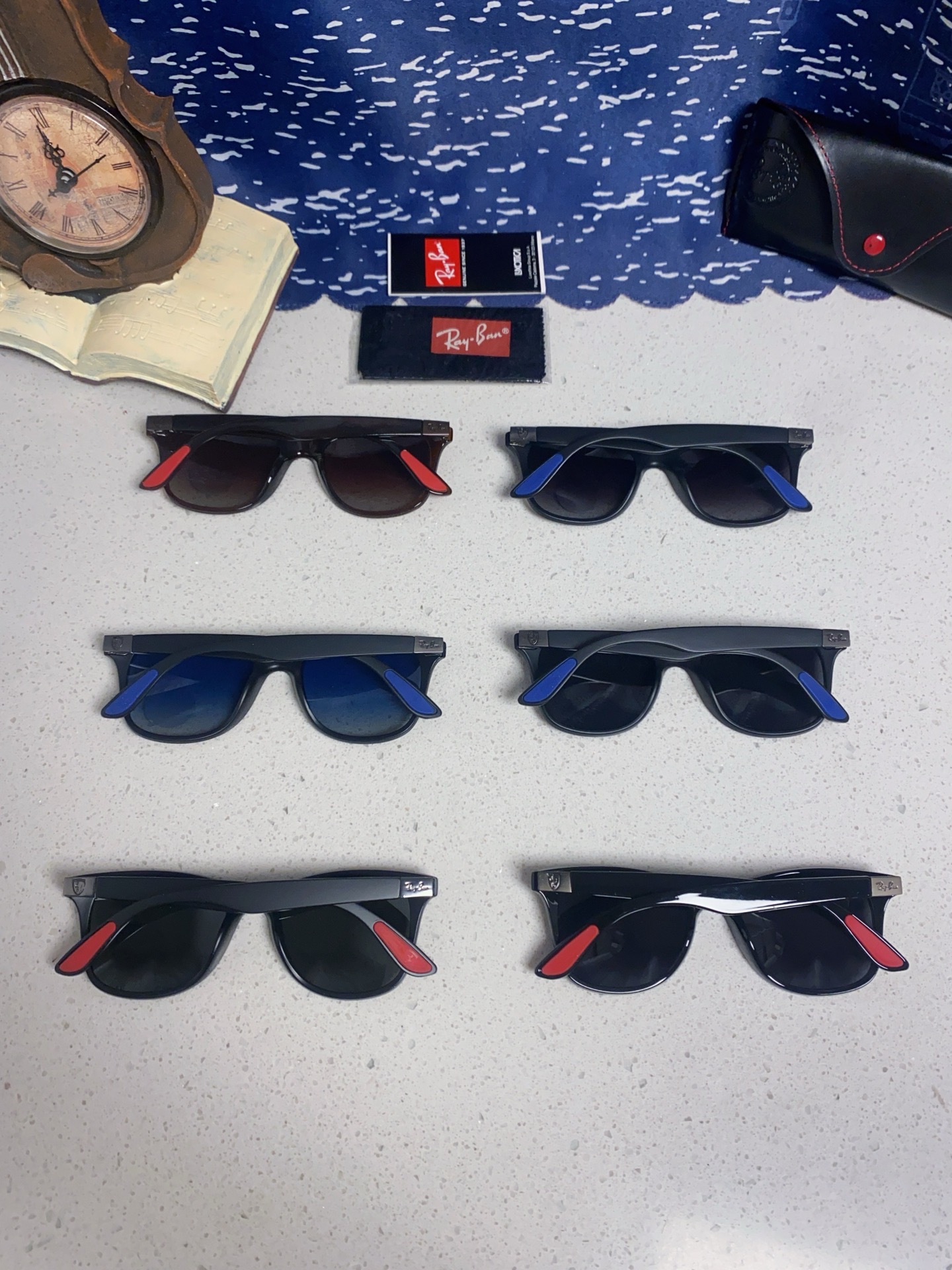  RayBan雷朋法拉利联名 经典款太阳镜墨镜BR4195树脂偏光镜 感防紫外线眼镜