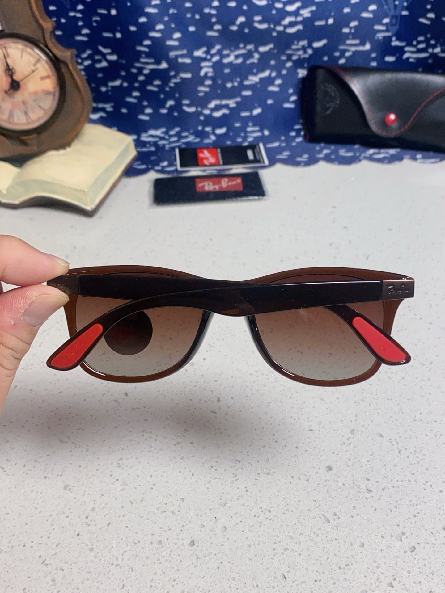  RayBan雷朋法拉利联名 经典款太阳镜墨镜BR4195树脂偏光镜 感防紫外线眼镜