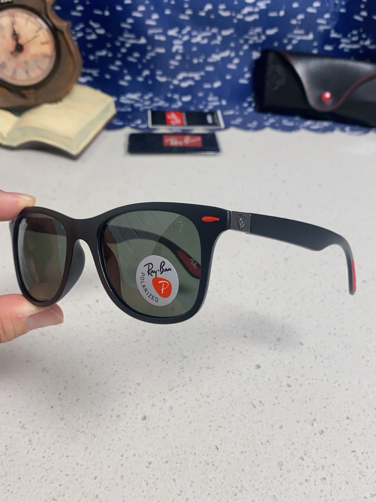  RayBan雷朋法拉利联名 经典款太阳镜墨镜BR4195树脂偏光镜 感防紫外线眼镜