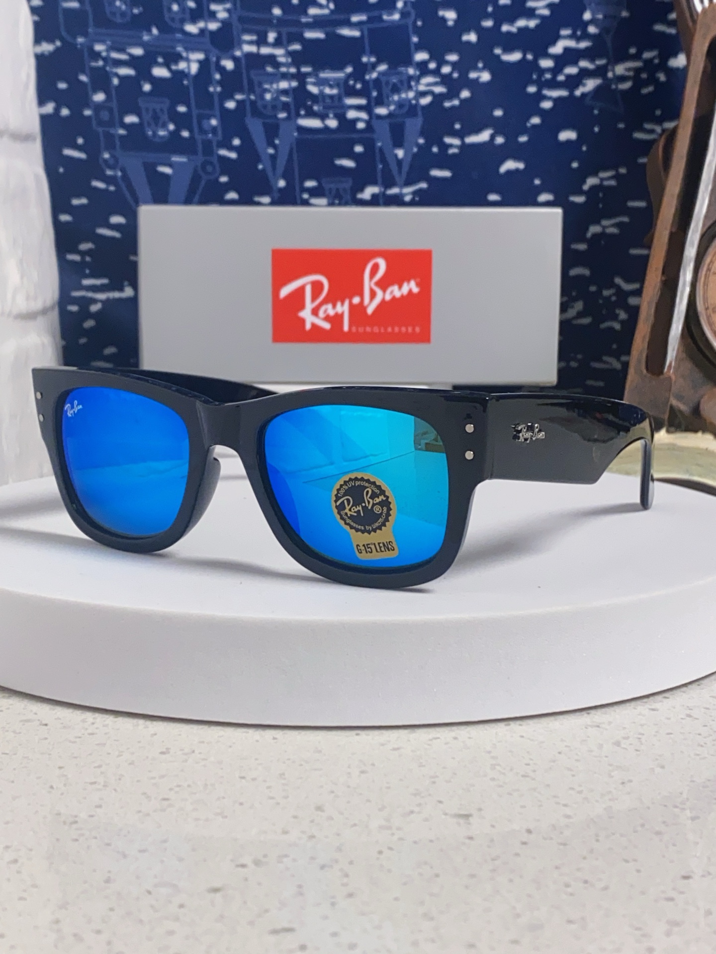  RayBan雷朋墨镜徒步旅行者 方形眼镜粗框男女防晒太阳镜 RB0840