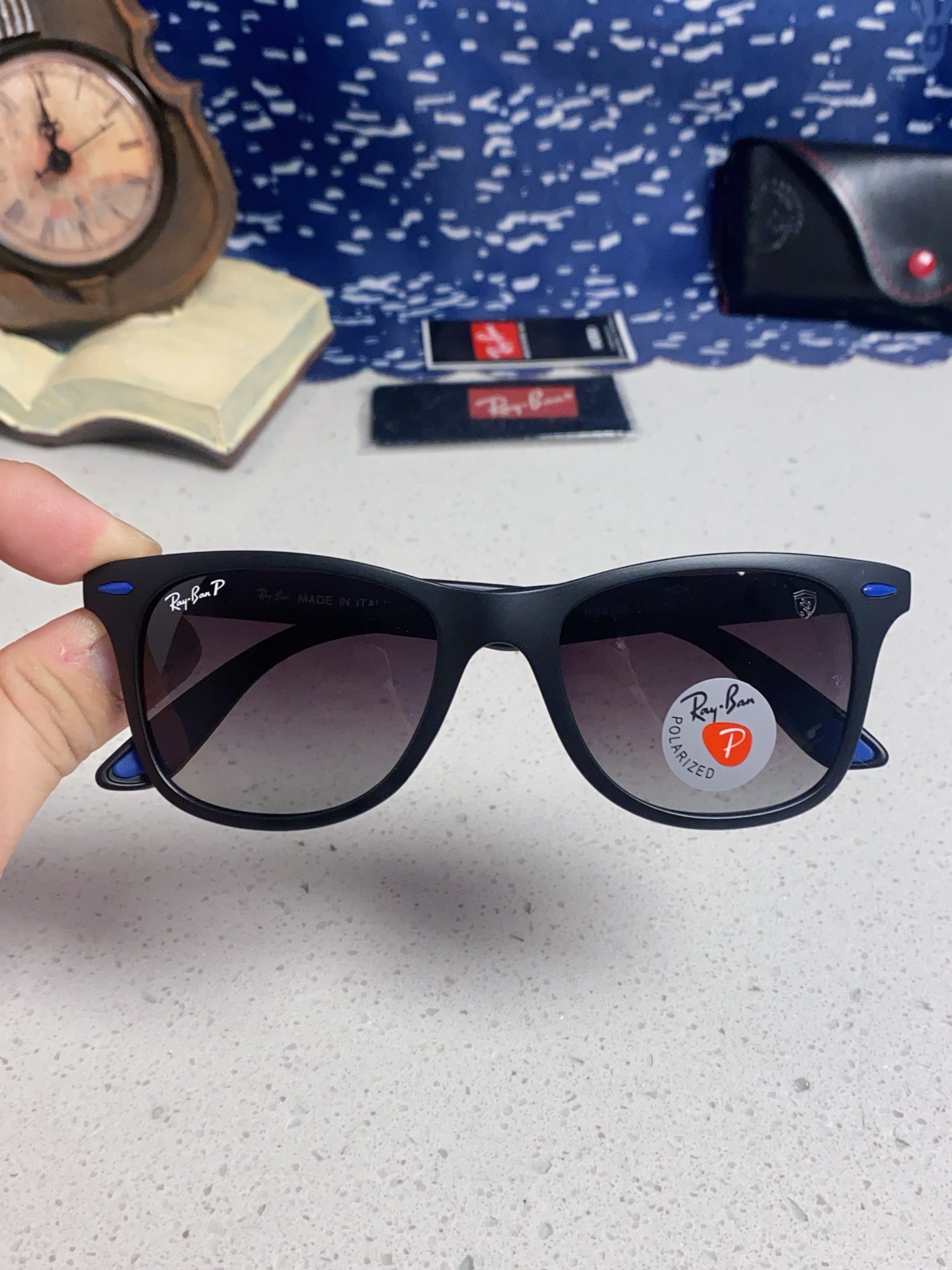  RayBan雷朋法拉利联名 经典款太阳镜墨镜BR4195树脂偏光镜 感防紫外线眼镜