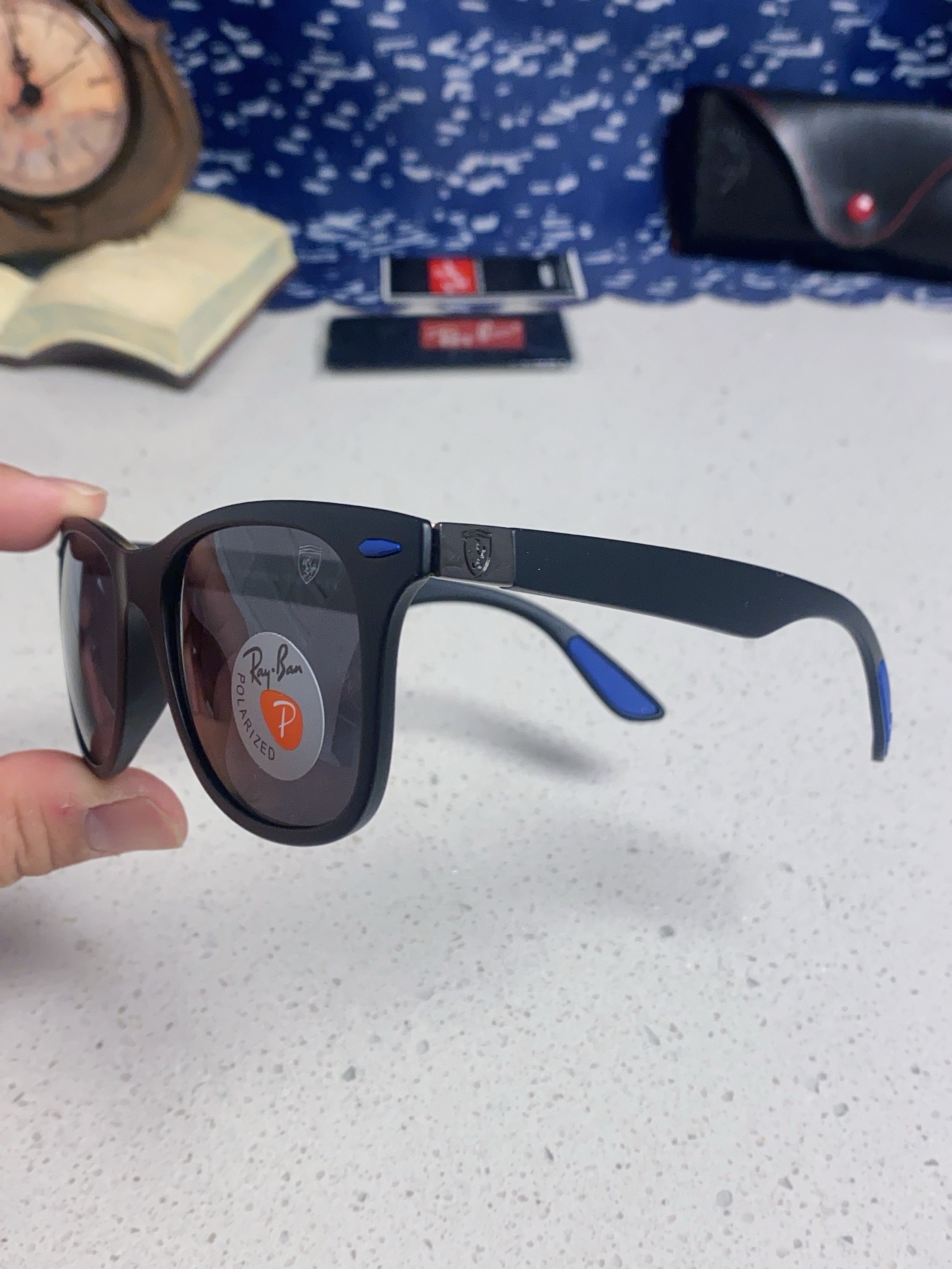  RayBan雷朋法拉利联名 经典款太阳镜墨镜BR4195树脂偏光镜 感防紫外线眼镜