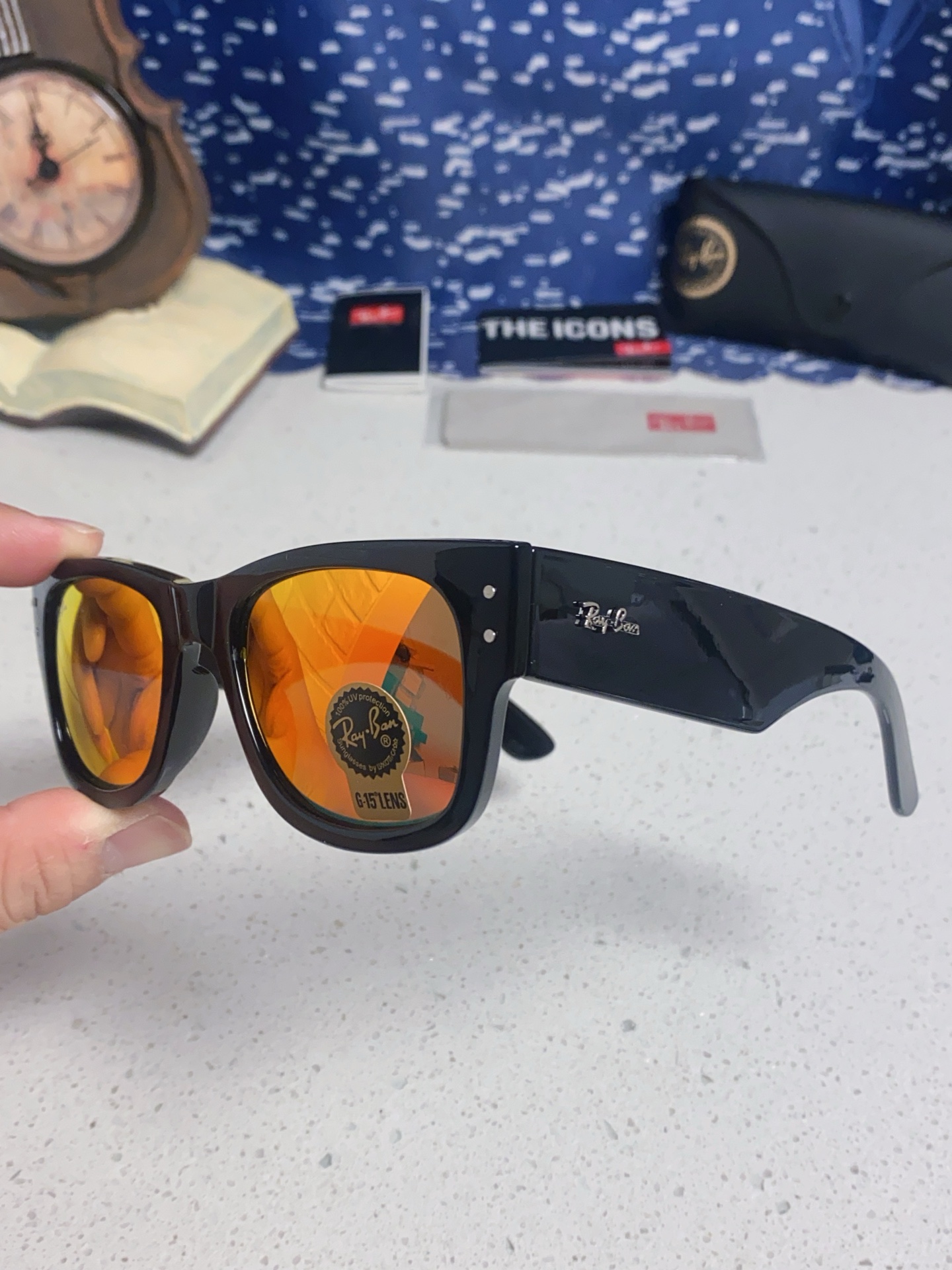  RayBan雷朋墨镜徒步旅行者 方形眼镜粗框男女防晒太阳镜 RB0840