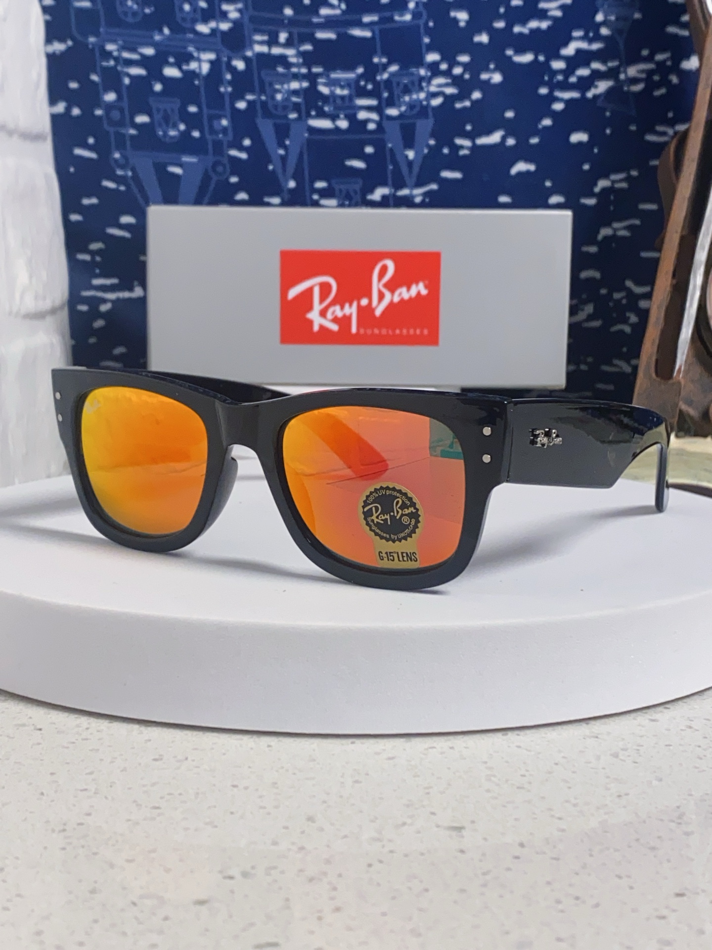  RayBan雷朋墨镜徒步旅行者 方形眼镜粗框男女防晒太阳镜 RB0840