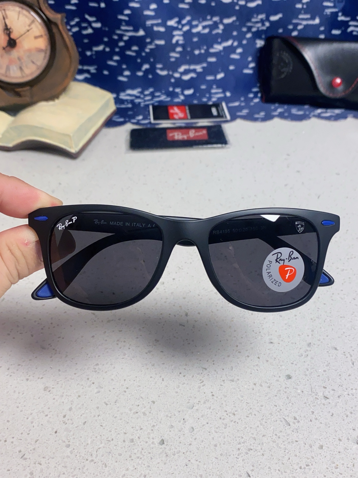  RayBan雷朋法拉利联名 经典款太阳镜墨镜BR4195树脂偏光镜 感防紫外线眼镜