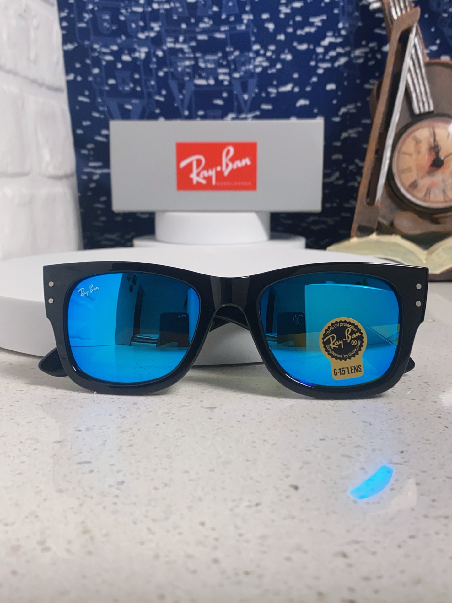  RayBan雷朋墨镜徒步旅行者 方形眼镜粗框男女防晒太阳镜 RB0840