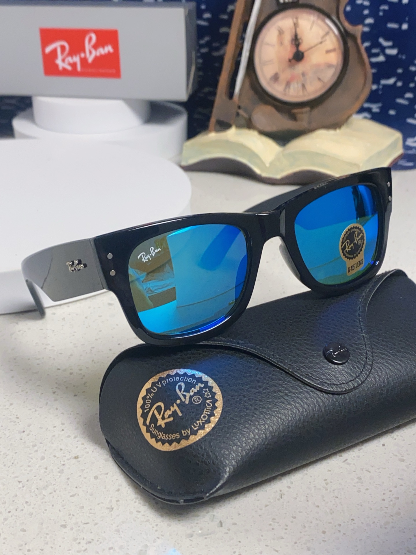  RayBan雷朋墨镜徒步旅行者 方形眼镜粗框男女防晒太阳镜 RB0840