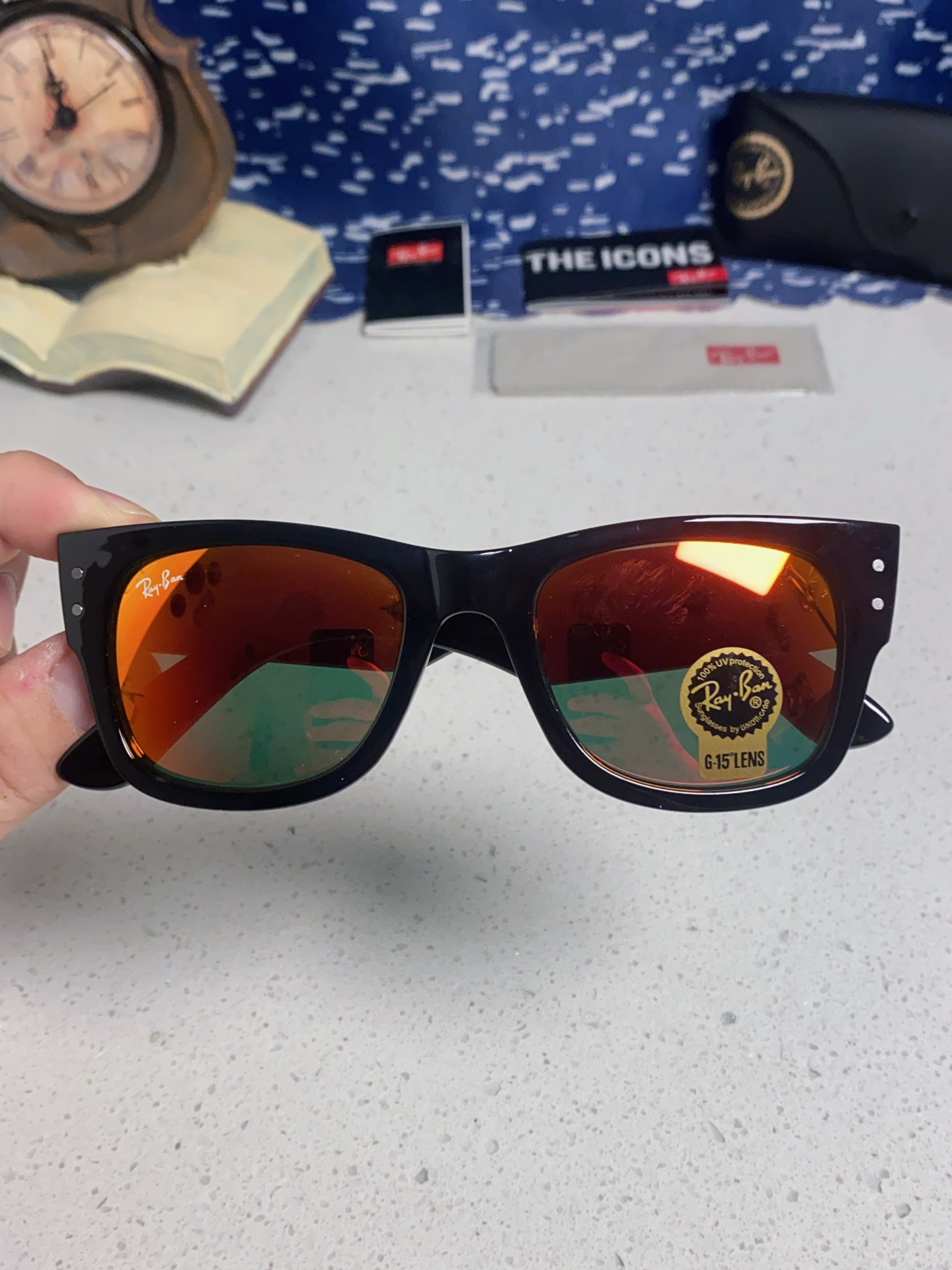  RayBan雷朋墨镜徒步旅行者 方形眼镜粗框男女防晒太阳镜 RB0840