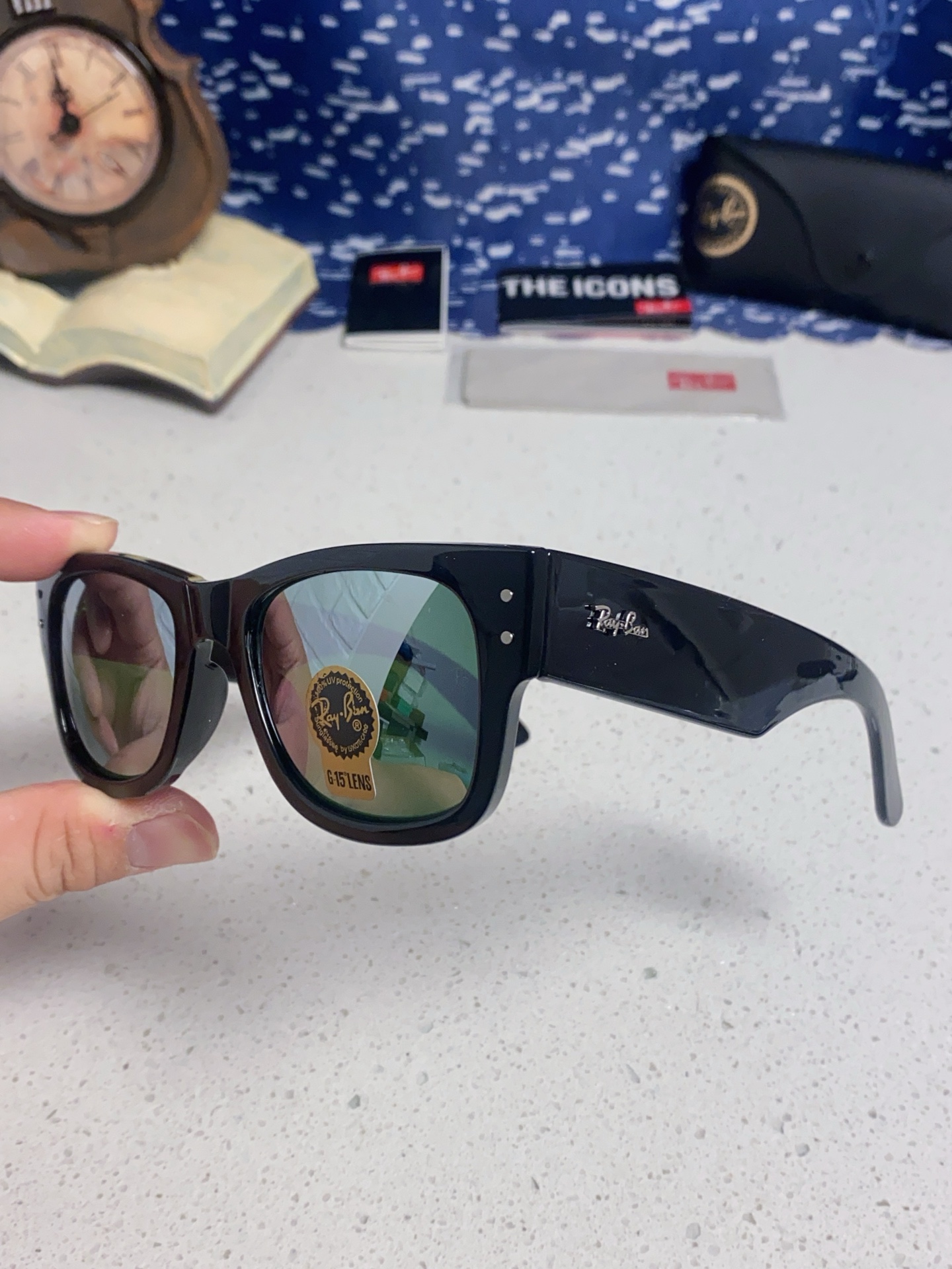  RayBan雷朋墨镜徒步旅行者 方形眼镜粗框男女防晒太阳镜 RB0840