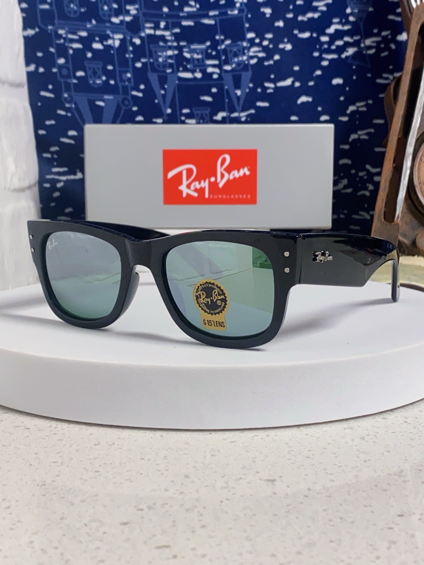  RayBan雷朋墨镜徒步旅行者 方形眼镜粗框男女防晒太阳镜 RB0840