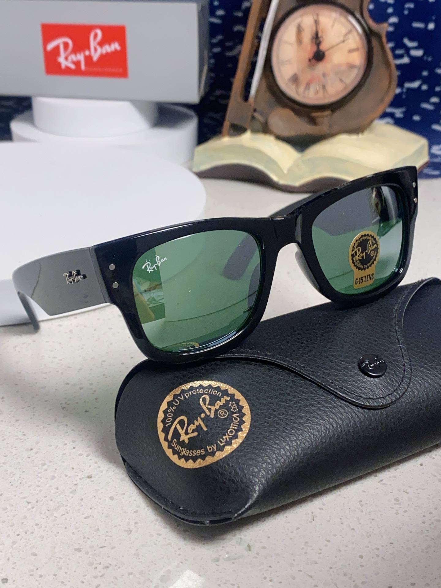  RayBan雷朋墨镜徒步旅行者 方形眼镜粗框男女防晒太阳镜 RB0840