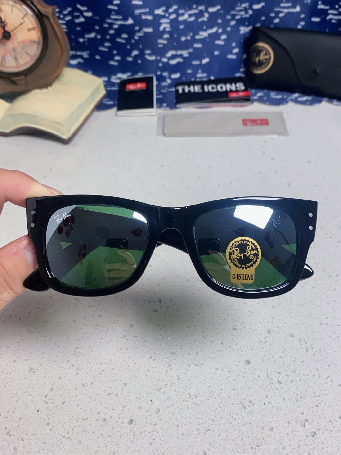  RayBan雷朋墨镜徒步旅行者 方形眼镜粗框男女防晒太阳镜 RB0840