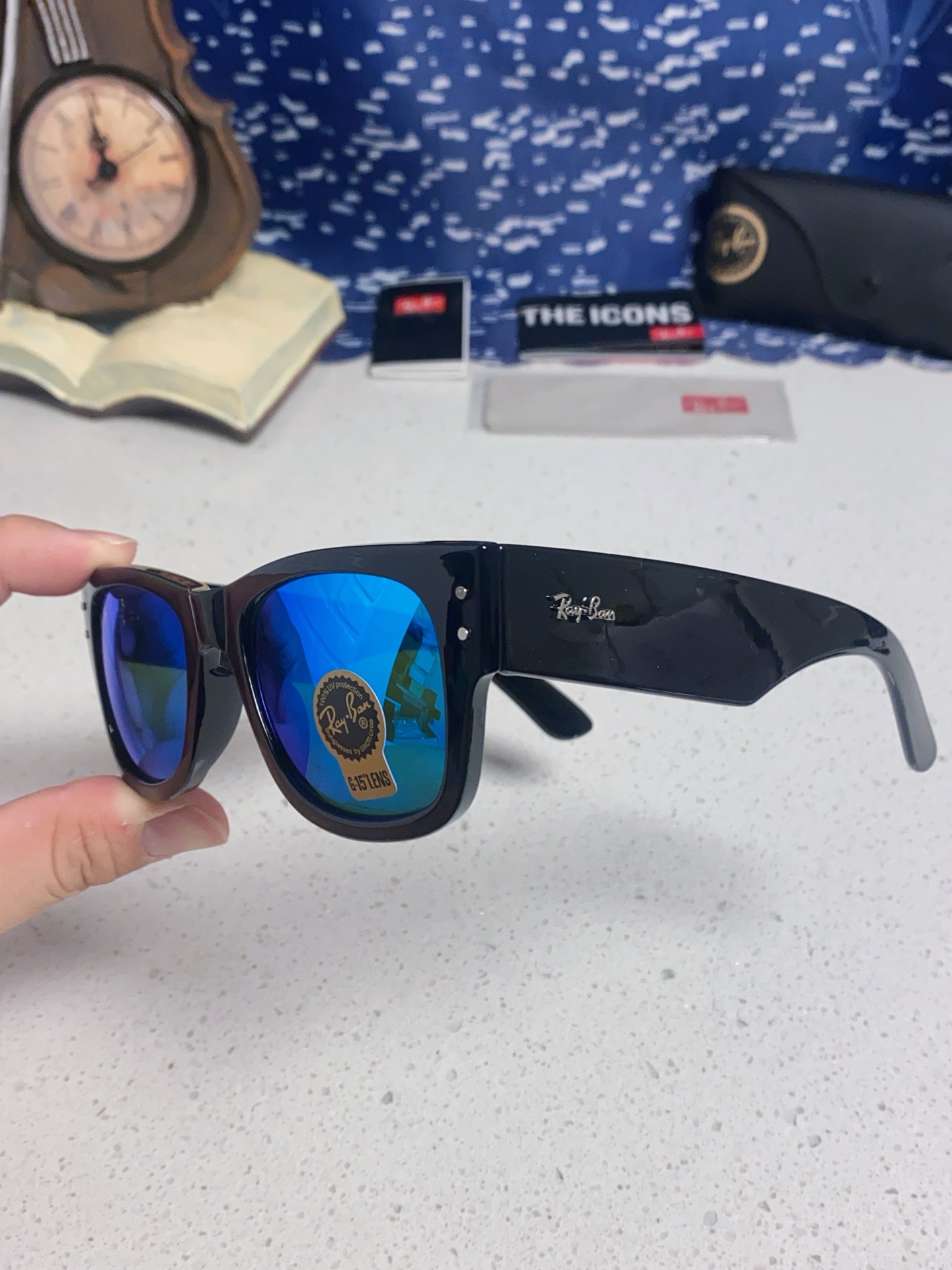  RayBan雷朋墨镜徒步旅行者 方形眼镜粗框男女防晒太阳镜 RB0840