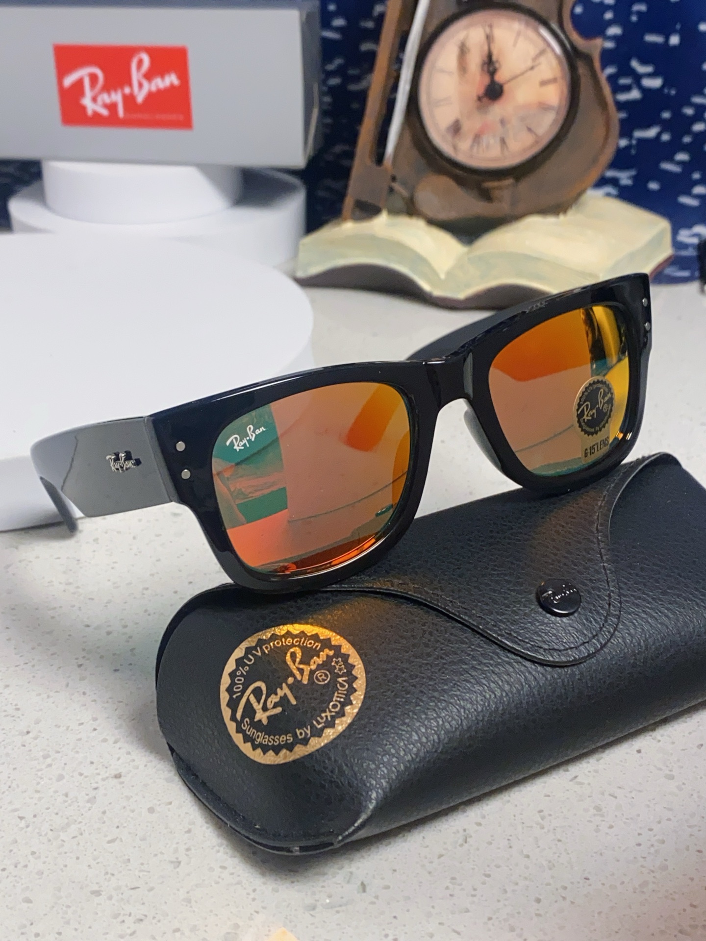  RayBan雷朋墨镜徒步旅行者 方形眼镜粗框男女防晒太阳镜 RB0840