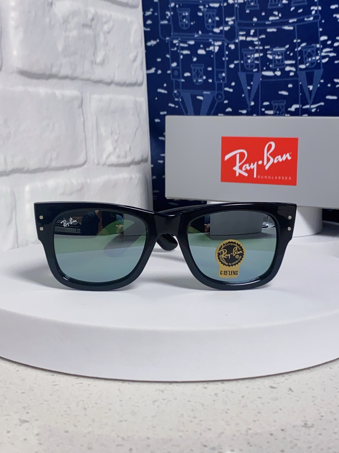  RayBan雷朋墨镜徒步旅行者 方形眼镜粗框男女防晒太阳镜 RB0840