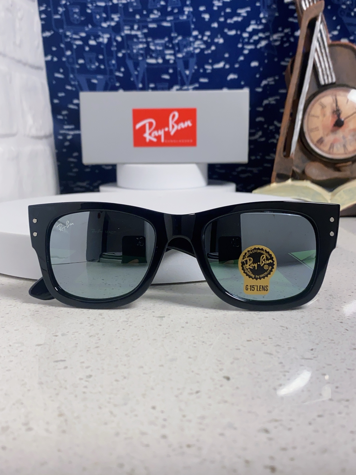  RayBan雷朋墨镜徒步旅行者 方形眼镜粗框男女防晒太阳镜 RB0840
