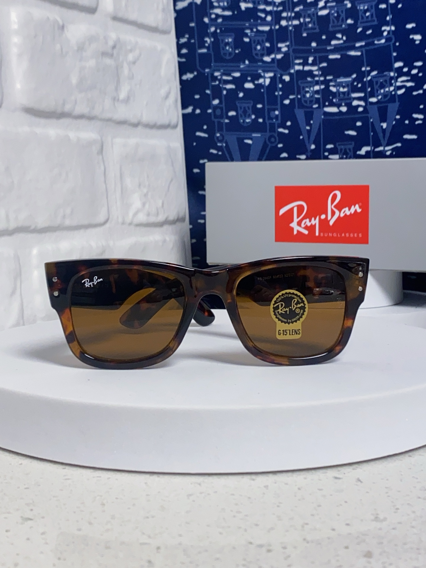  RayBan雷朋墨镜徒步旅行者 方形眼镜粗框男女防晒太阳镜 RB0840