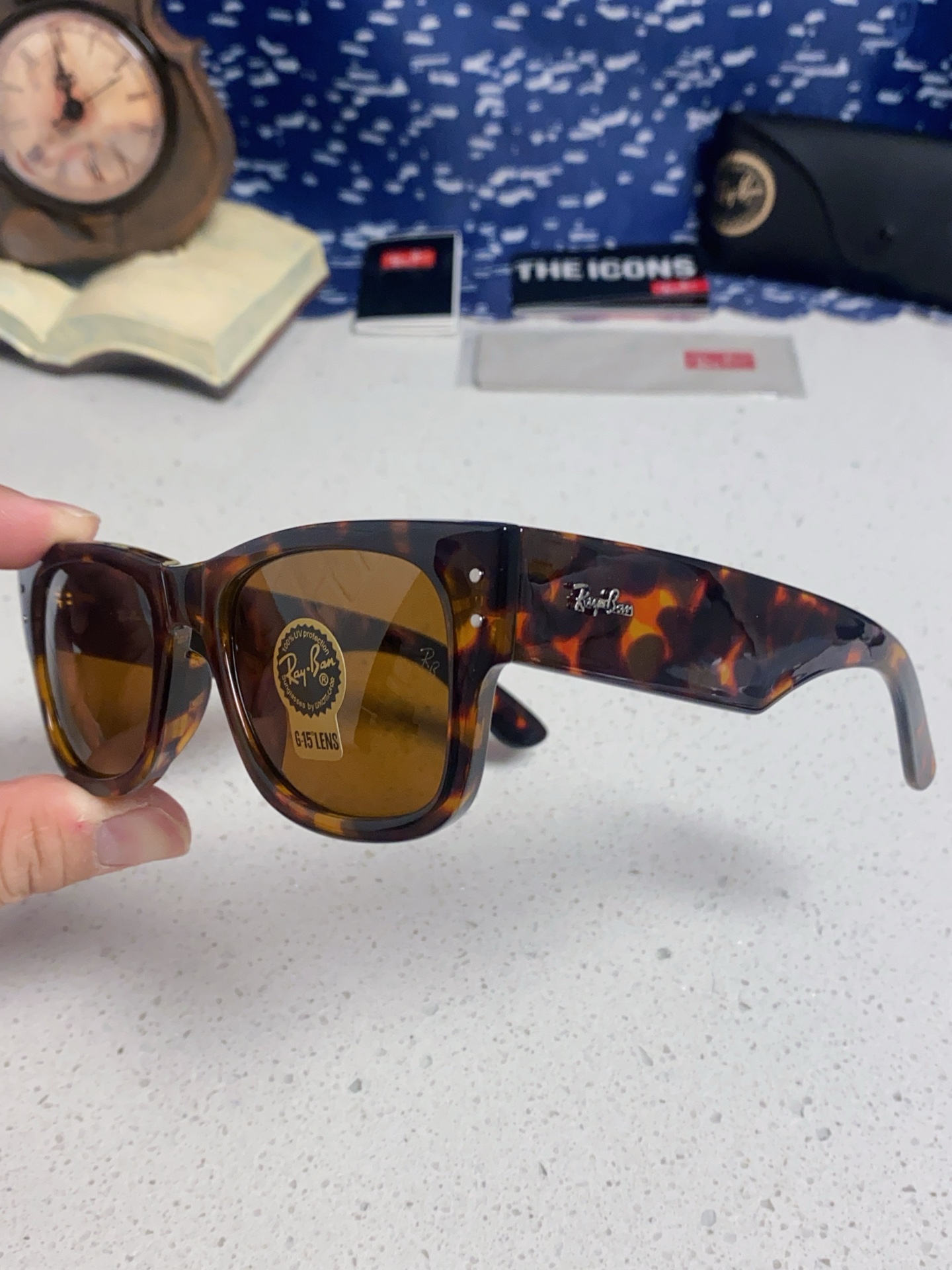 RayBan雷朋墨镜徒步旅行者 方形眼镜粗框男女防晒太阳镜 RB0840