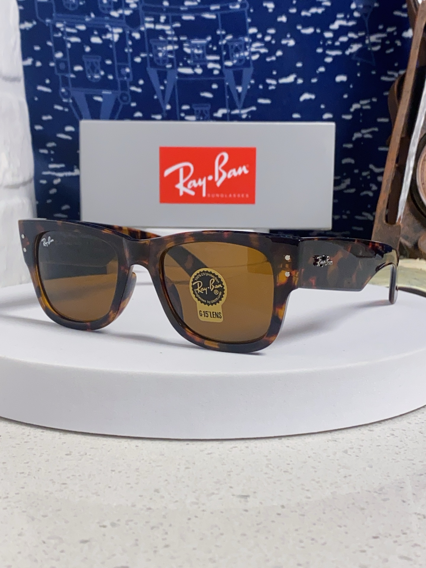  RayBan雷朋墨镜徒步旅行者 方形眼镜粗框男女防晒太阳镜 RB0840
