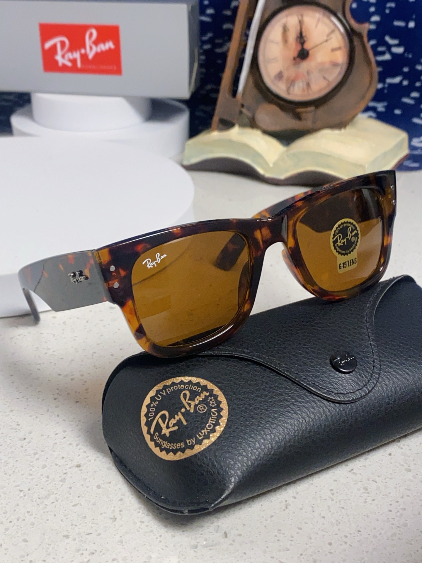  RayBan雷朋墨镜徒步旅行者 方形眼镜粗框男女防晒太阳镜 RB0840