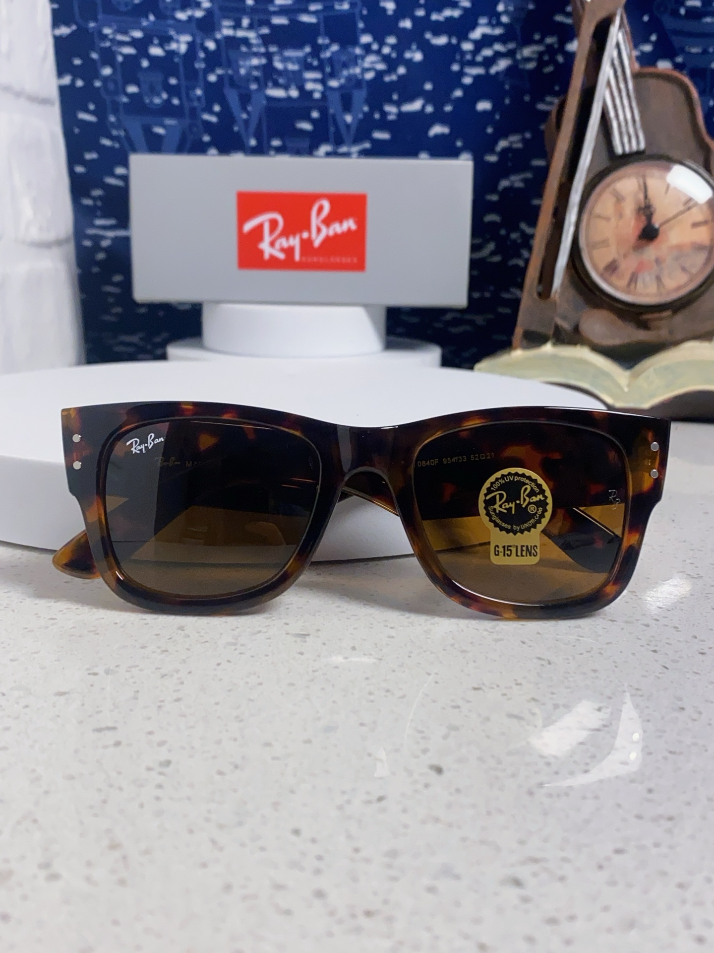  RayBan雷朋墨镜徒步旅行者 方形眼镜粗框男女防晒太阳镜 RB0840