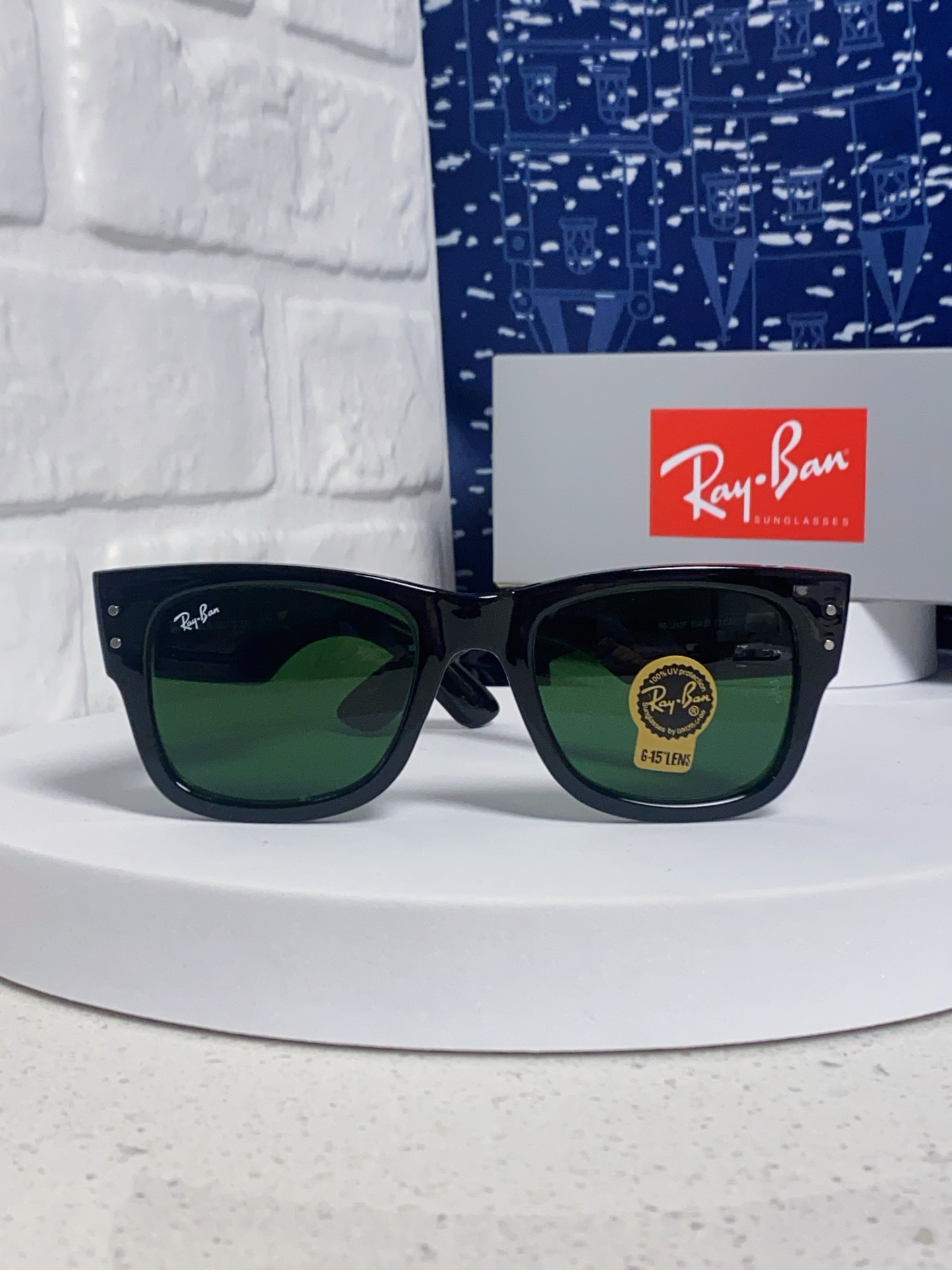  RayBan雷朋墨镜徒步旅行者 方形眼镜粗框男女防晒太阳镜 RB0840