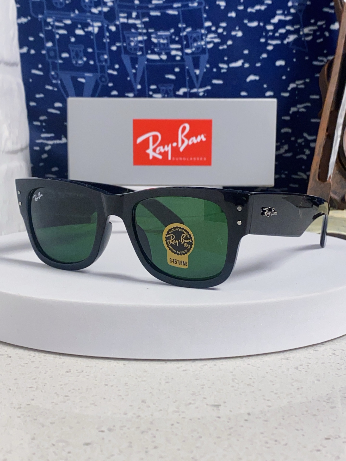  RayBan雷朋墨镜徒步旅行者 方形眼镜粗框男女防晒太阳镜 RB0840