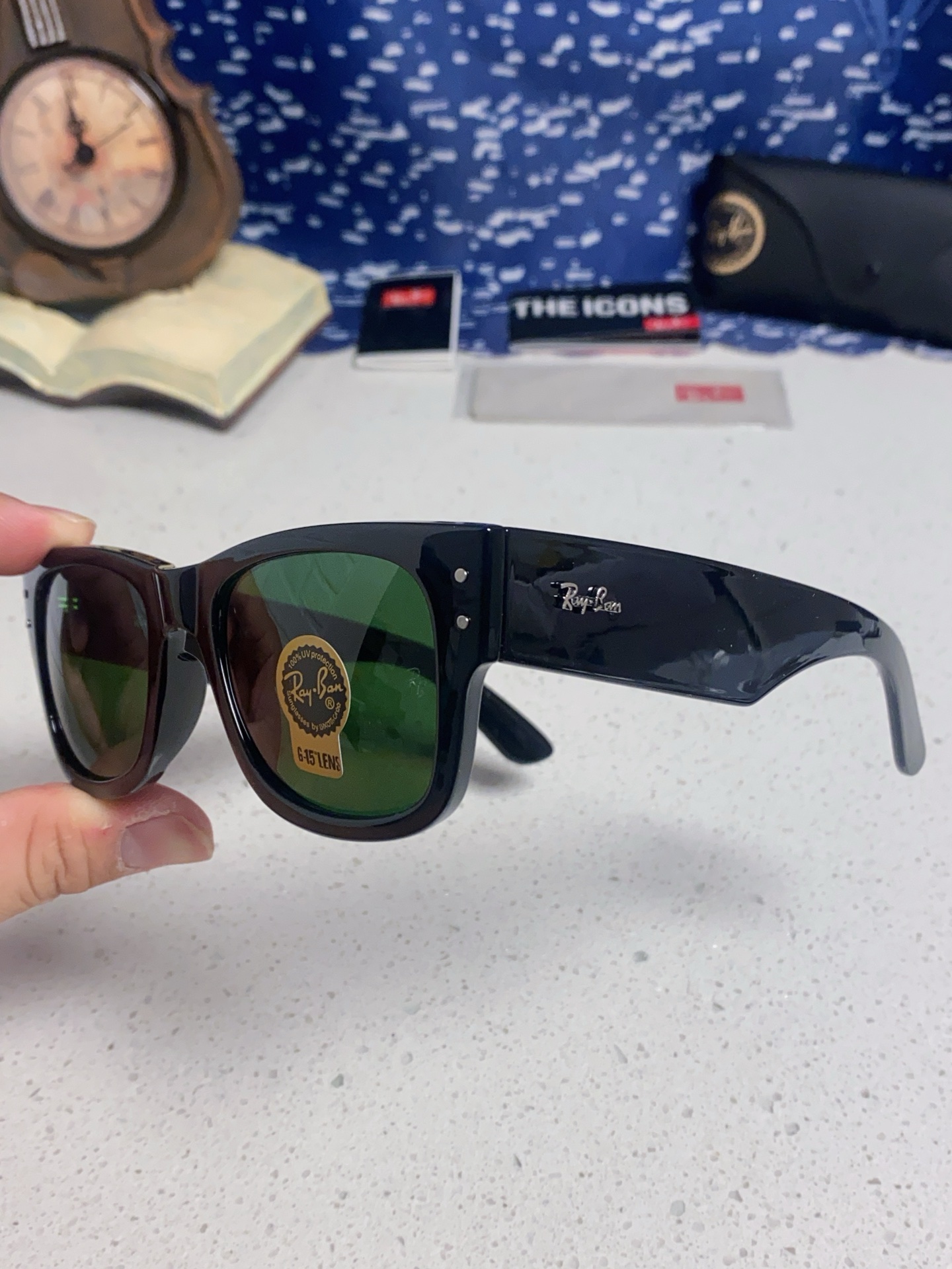  RayBan雷朋墨镜徒步旅行者 方形眼镜粗框男女防晒太阳镜 RB0840