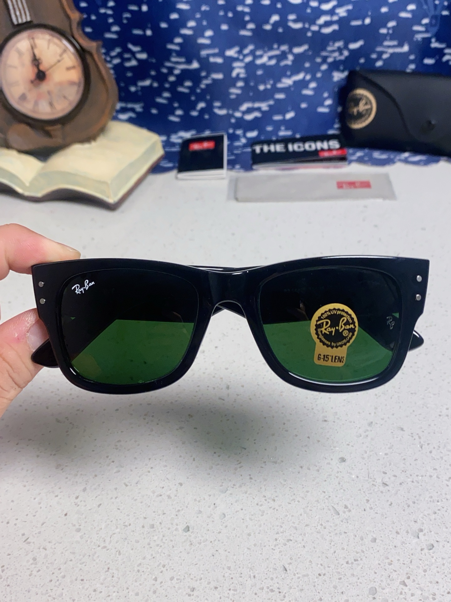  RayBan雷朋墨镜徒步旅行者 方形眼镜粗框男女防晒太阳镜 RB0840