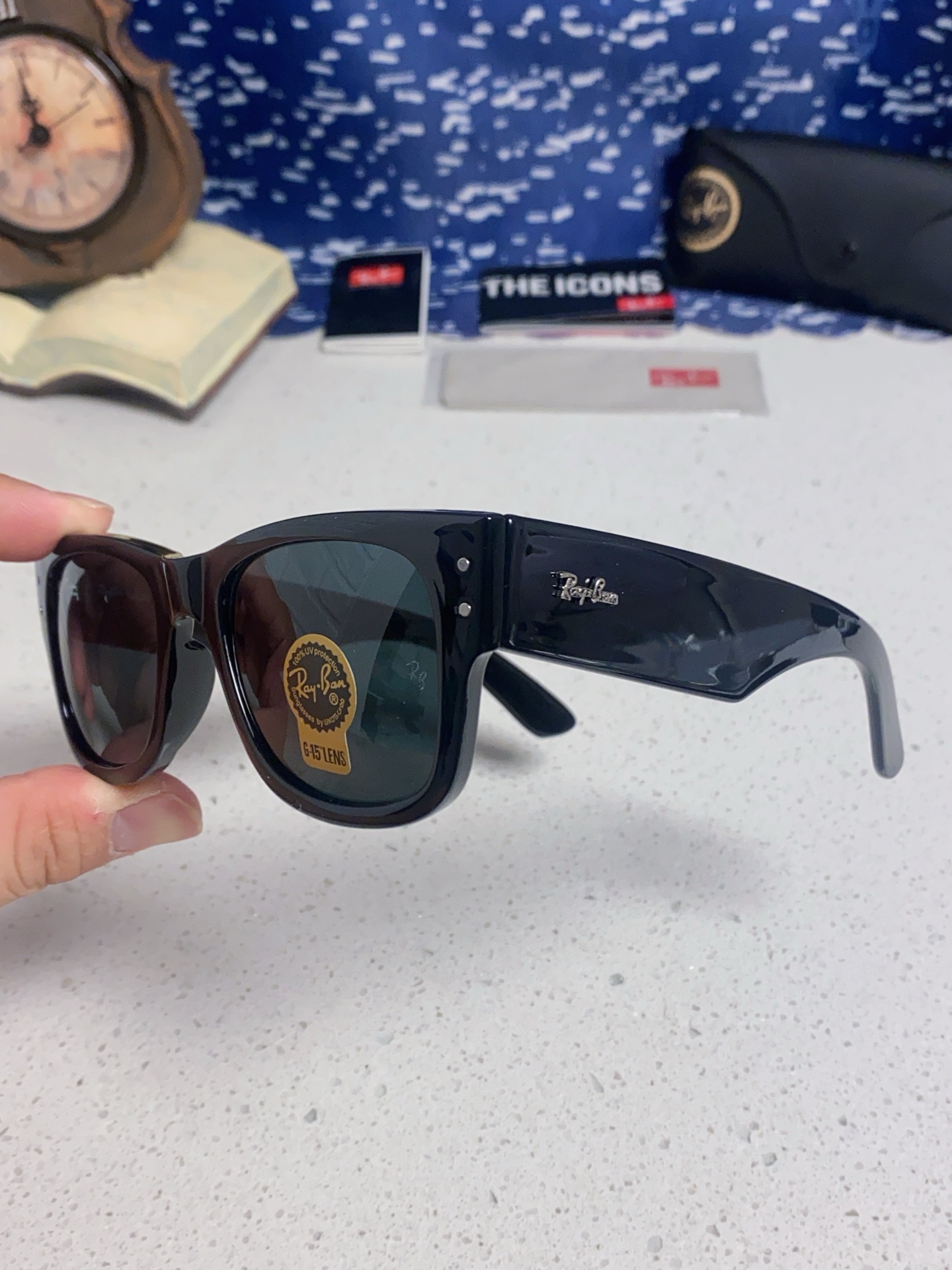  RayBan雷朋墨镜徒步旅行者 方形眼镜粗框男女防晒太阳镜 RB0840