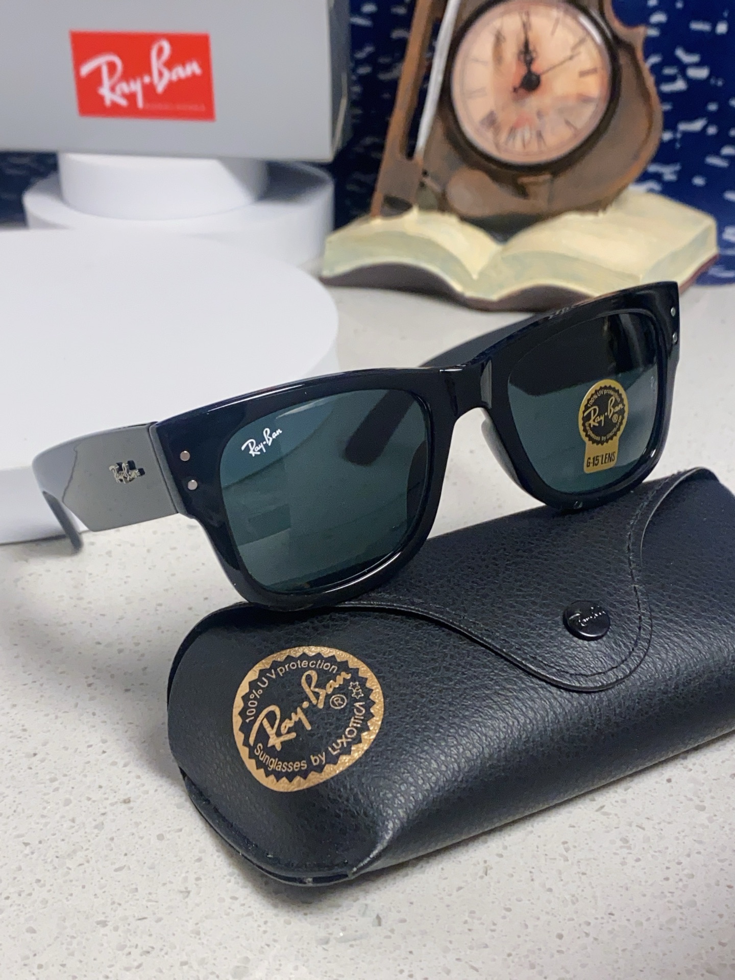  RayBan雷朋墨镜徒步旅行者 方形眼镜粗框男女防晒太阳镜 RB0840