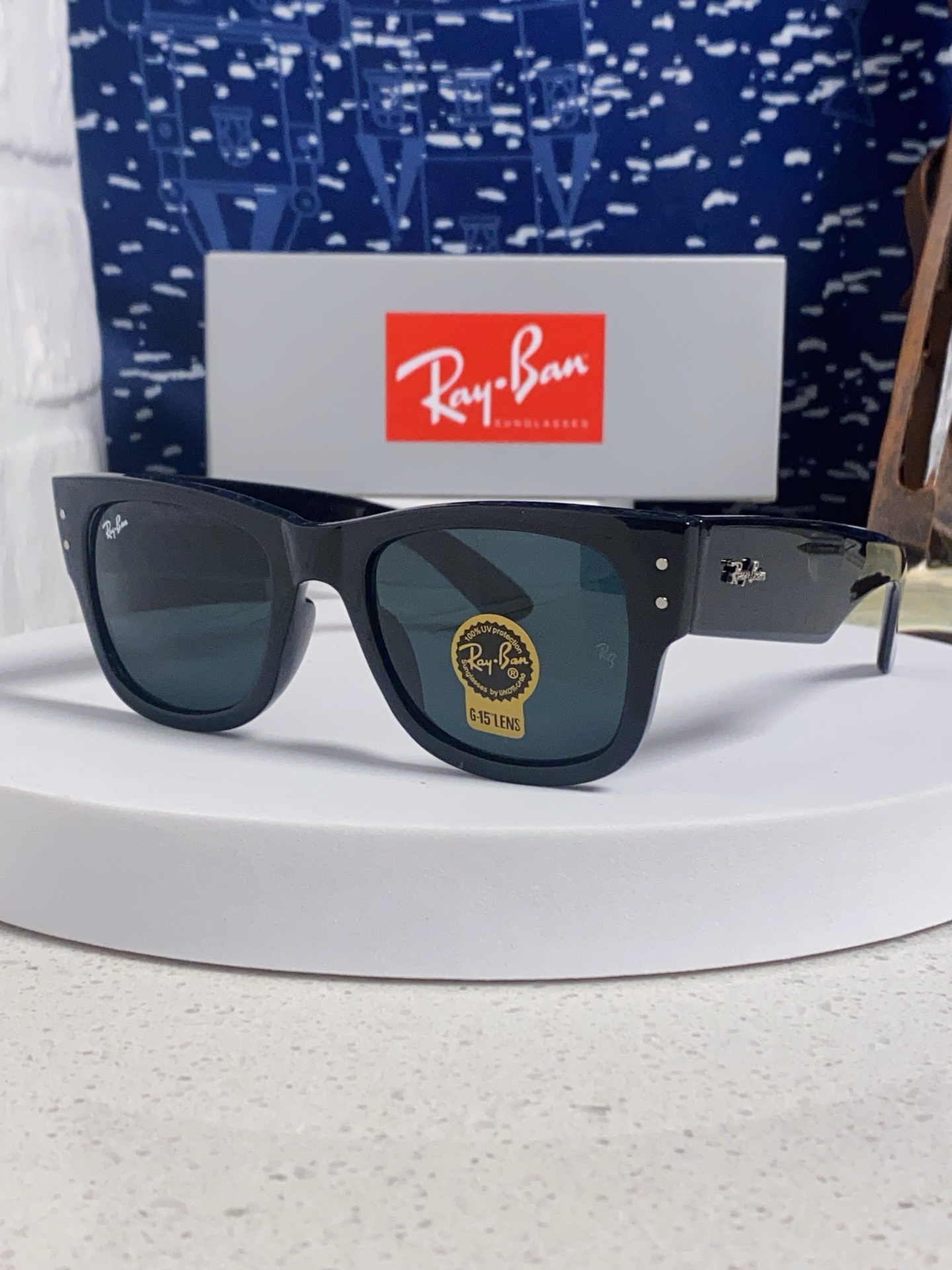  RayBan雷朋墨镜徒步旅行者 方形眼镜粗框男女防晒太阳镜 RB0840