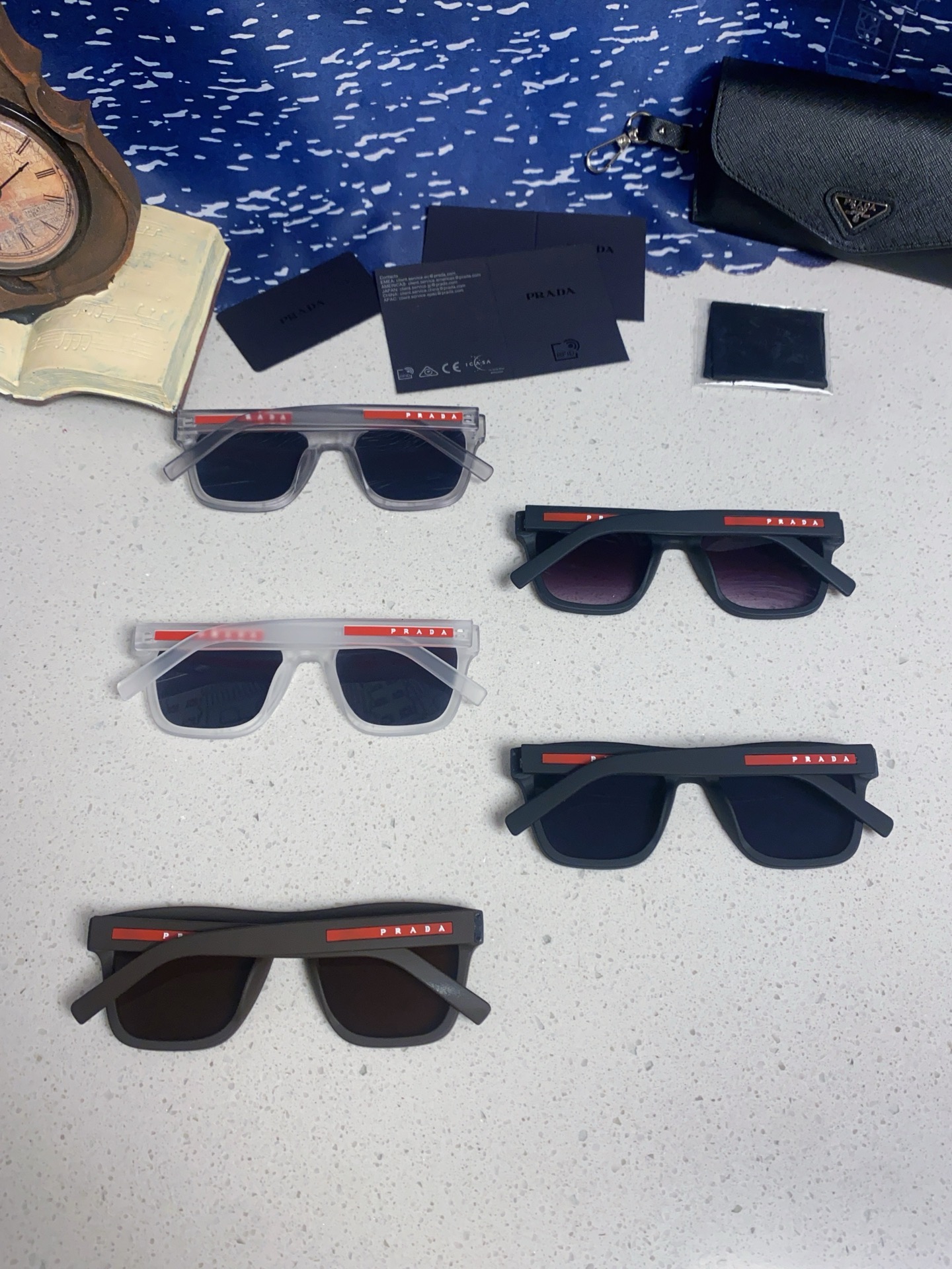 Prada普拉达 2025款欧美高端男方框简约休闲太阳眼欧洲站博主开车超轻运动墨镜